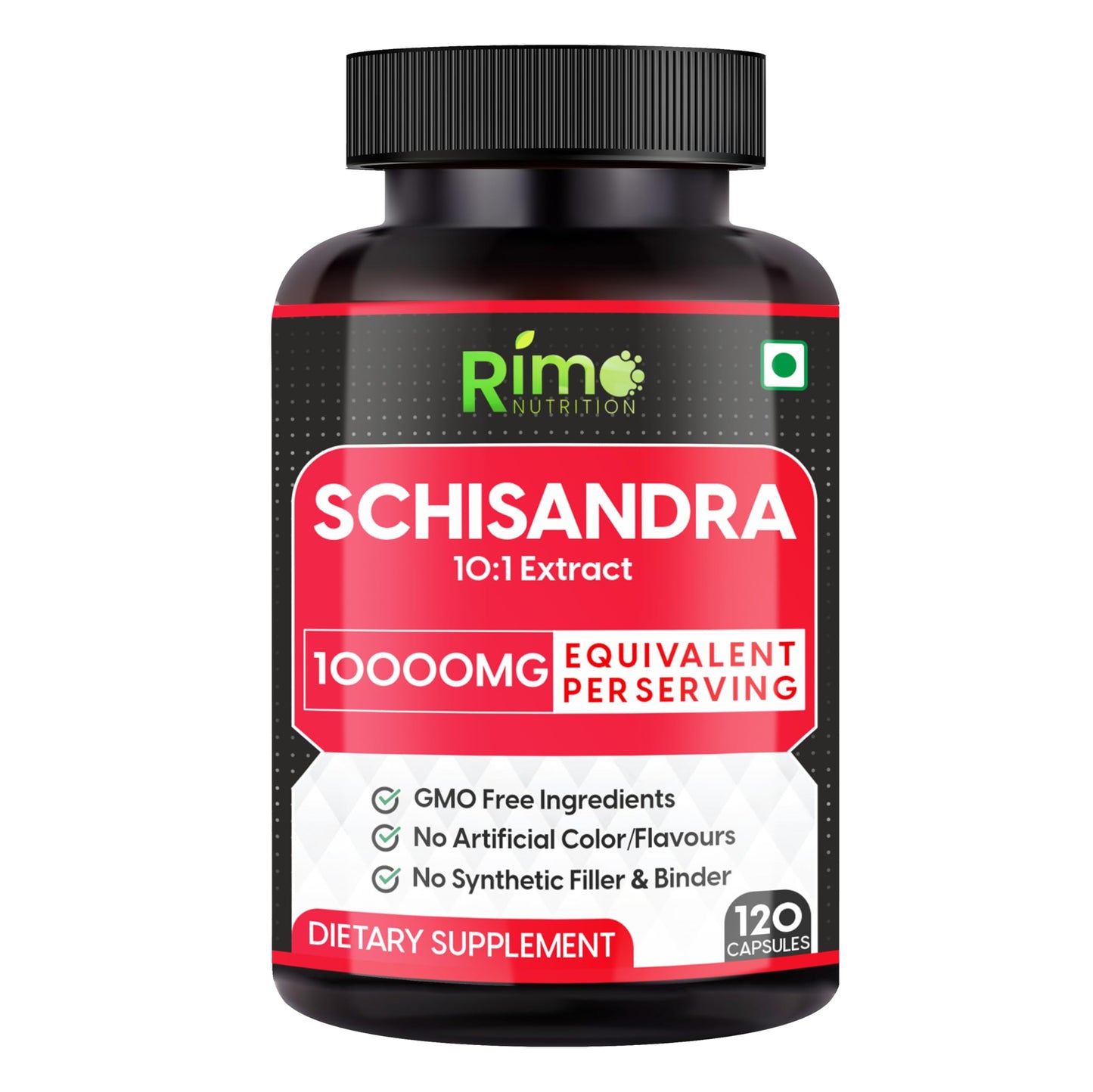 Rimo Nutrition Schisandra Supplement - Standardized to Schisandrins, Pure Schisandra Chinensis Fruit Extract, 120 Capsules