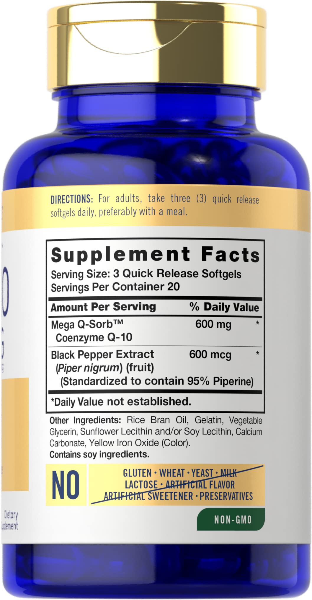 Carlyle CoQ10 600 mg Softgel 60 Count