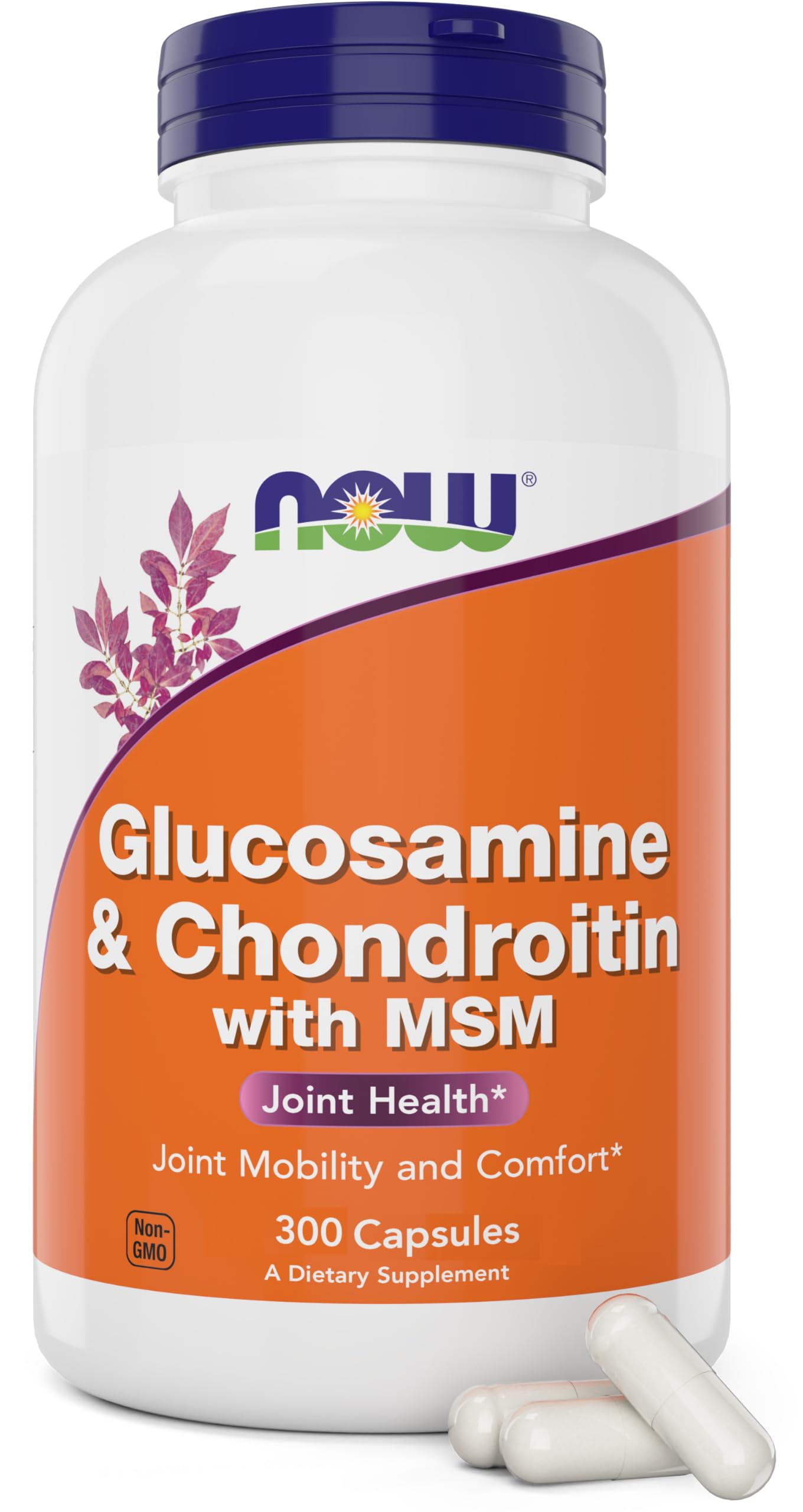 NOW Foods Glucosamine & Chondroitin with MSM Capsules, 300 Capsules