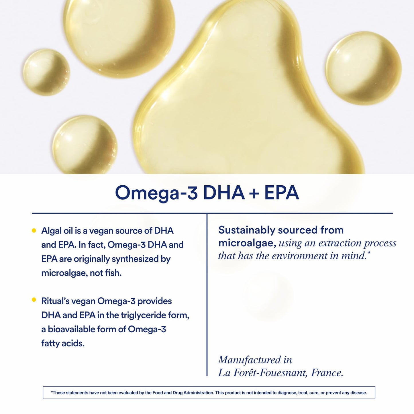 Ritual Vegan Omega 3 Supplement DHA and EPA Capsule 30 Capsules