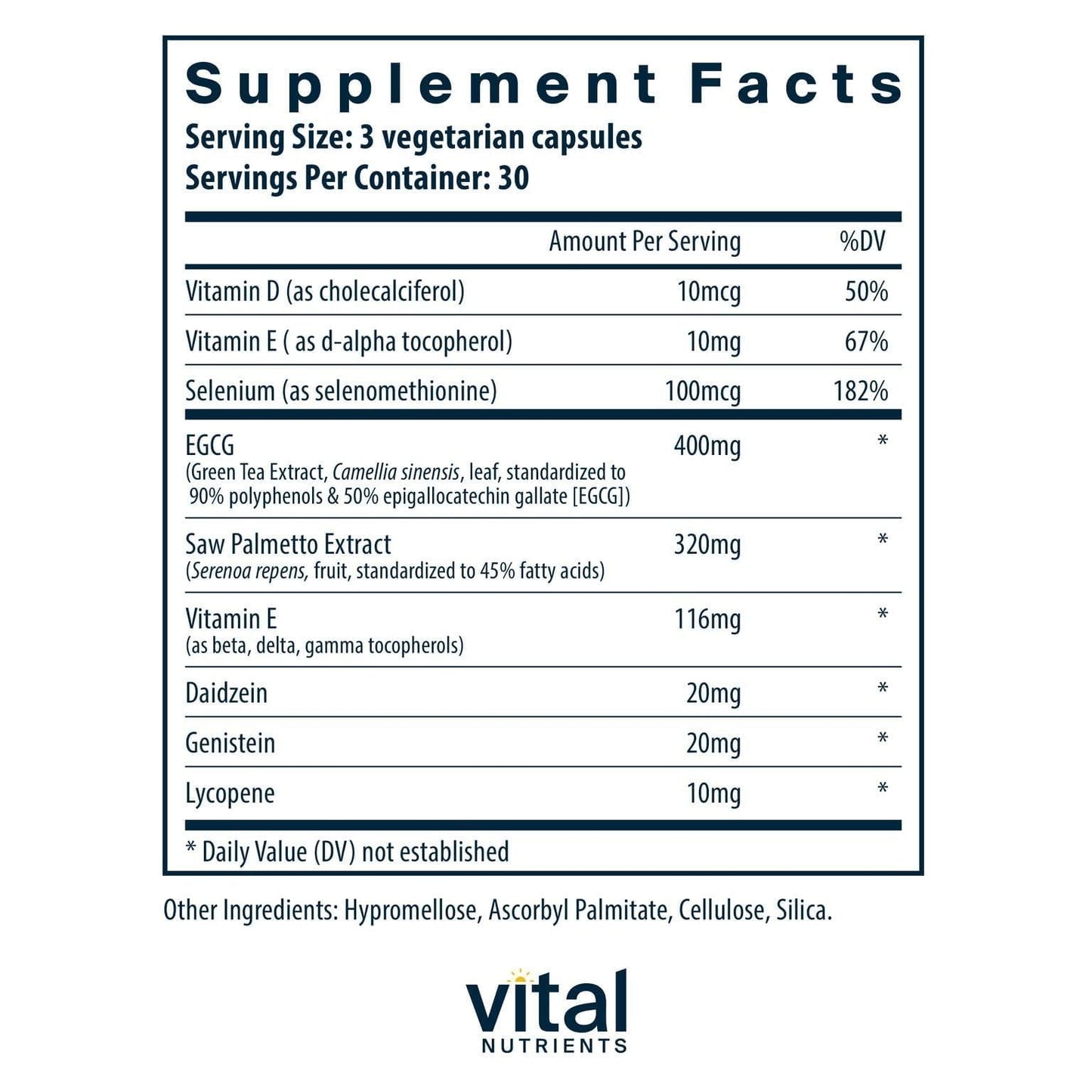 Vital Nutrients Prostate Health TX Evidence-Based Prostate Support Capsules 90 Count
