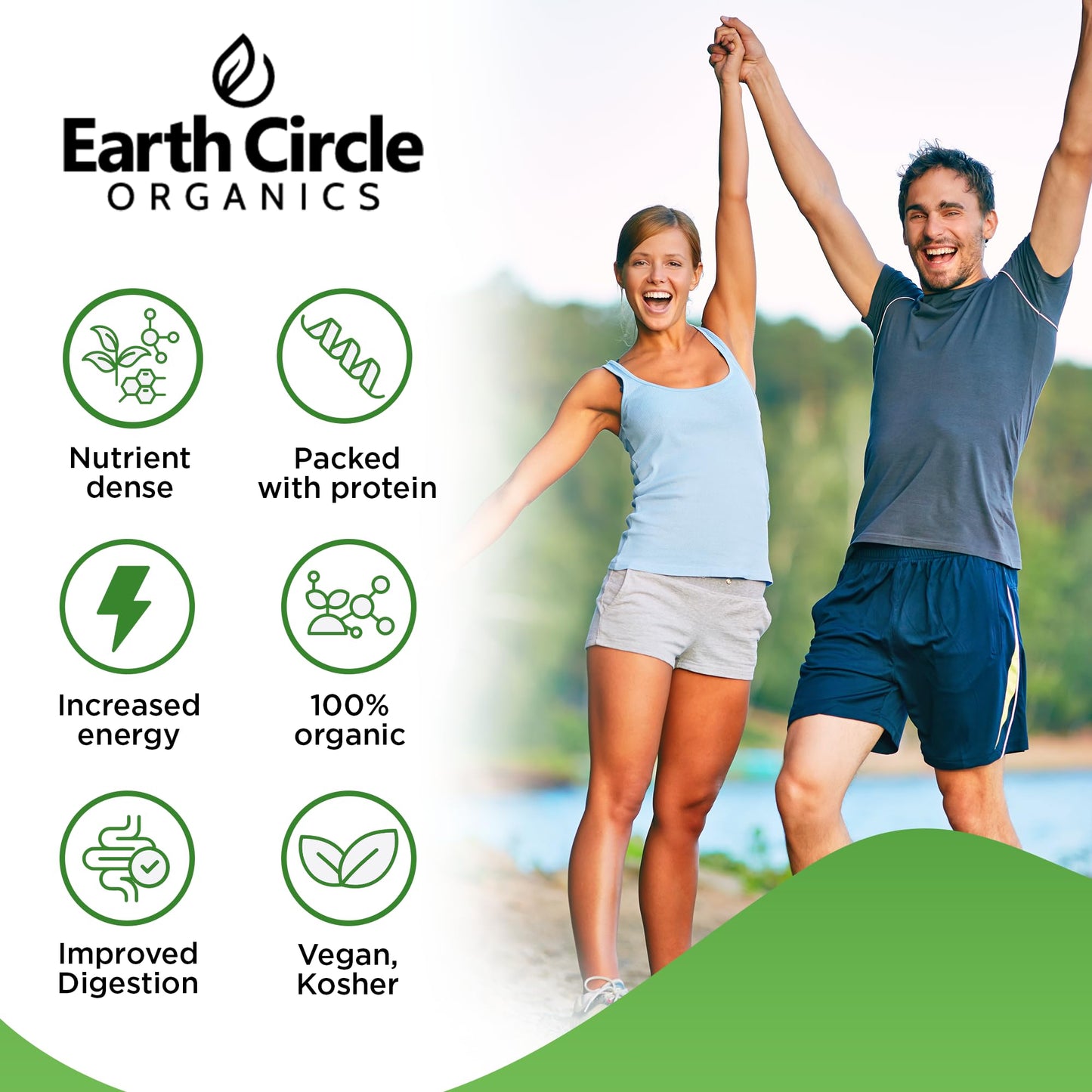 Earth Circle Organics Organic Chlorella Powder 4 Ounce