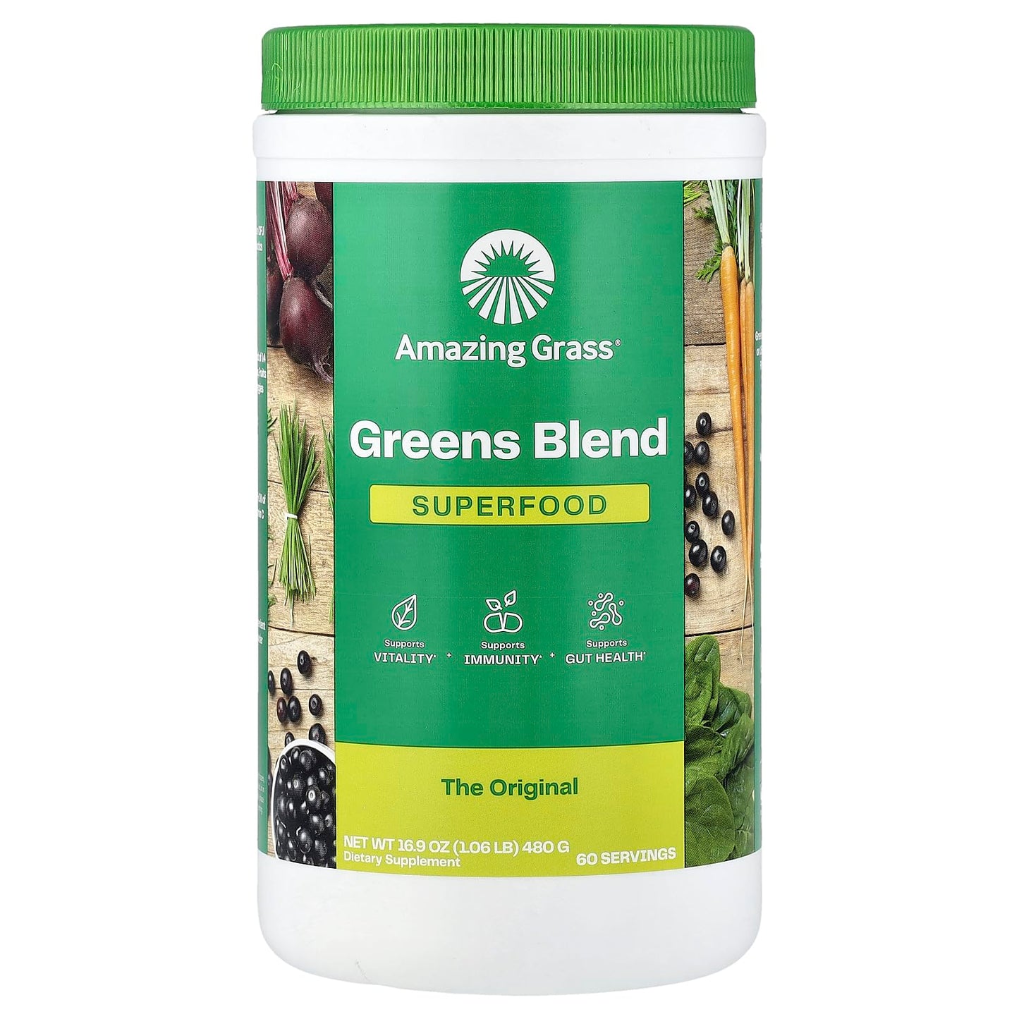 Amazing Grass Green SuperFood Original Powder 17 Ounce