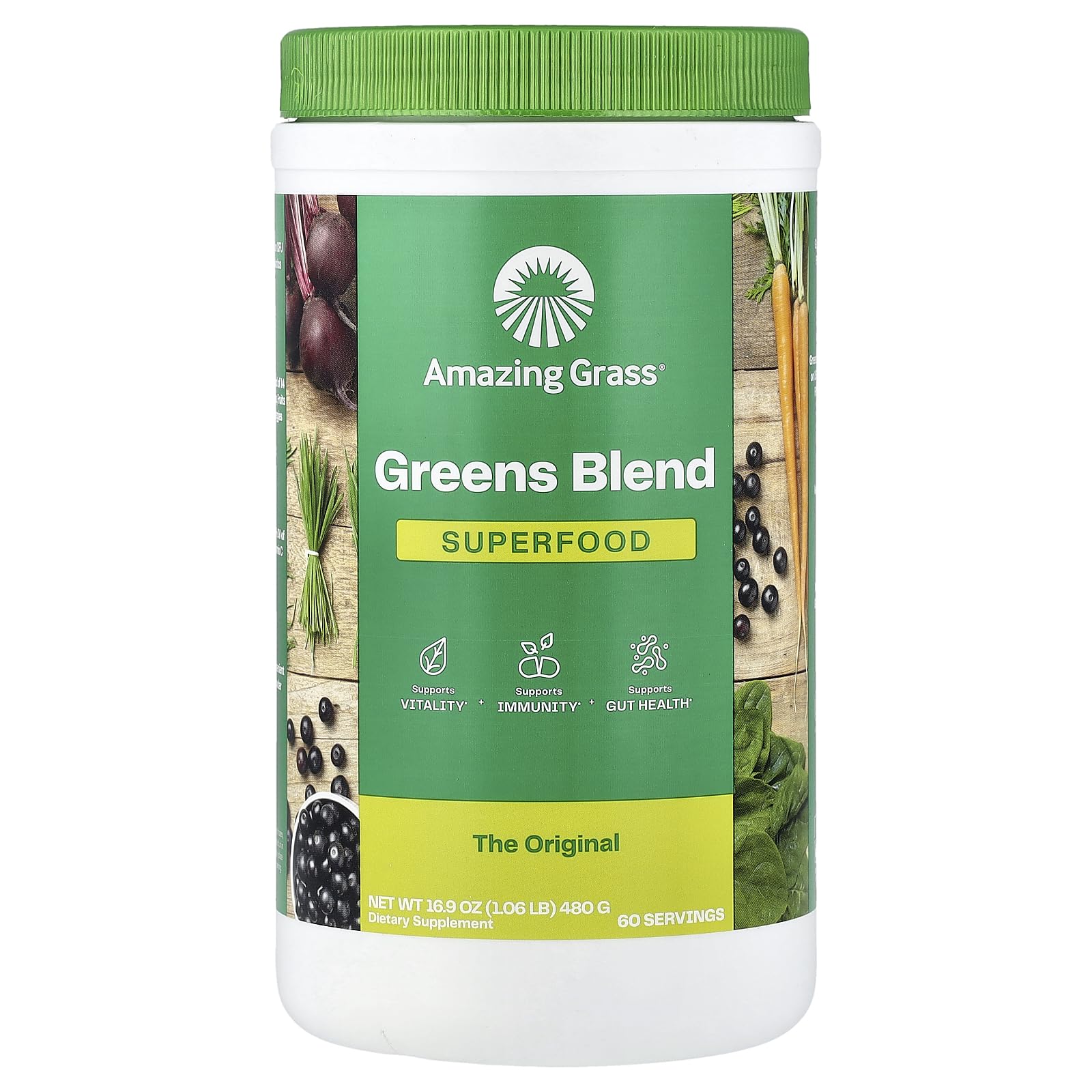 Amazing Grass Green SuperFood Original Powder 17 Ounce