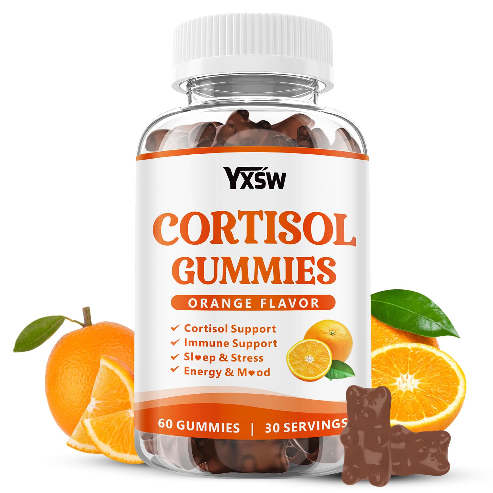 YXSW Cortisol Supplements Gummies 60 Count