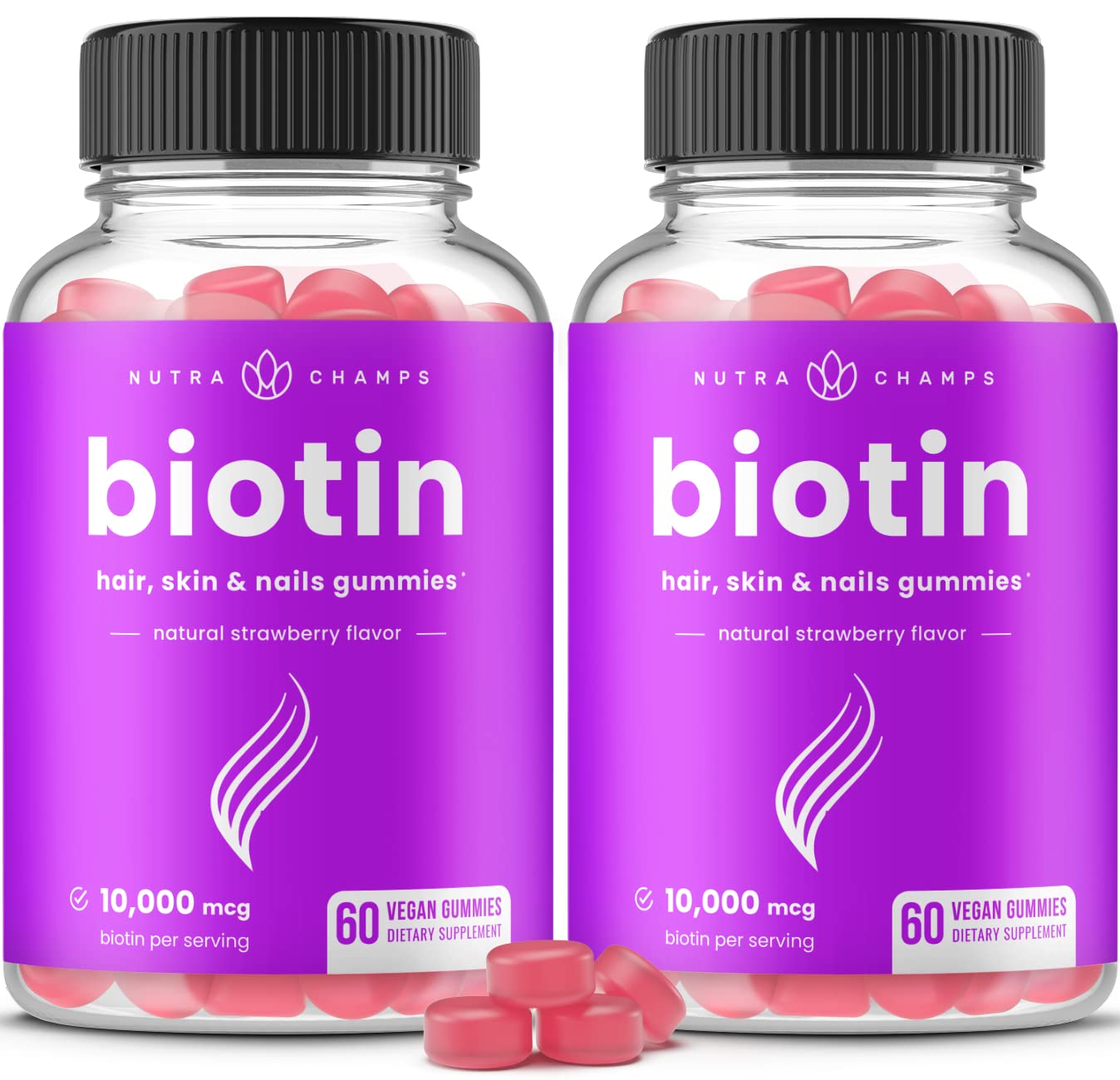 NutraChamps Biotin Gummies 120 Count