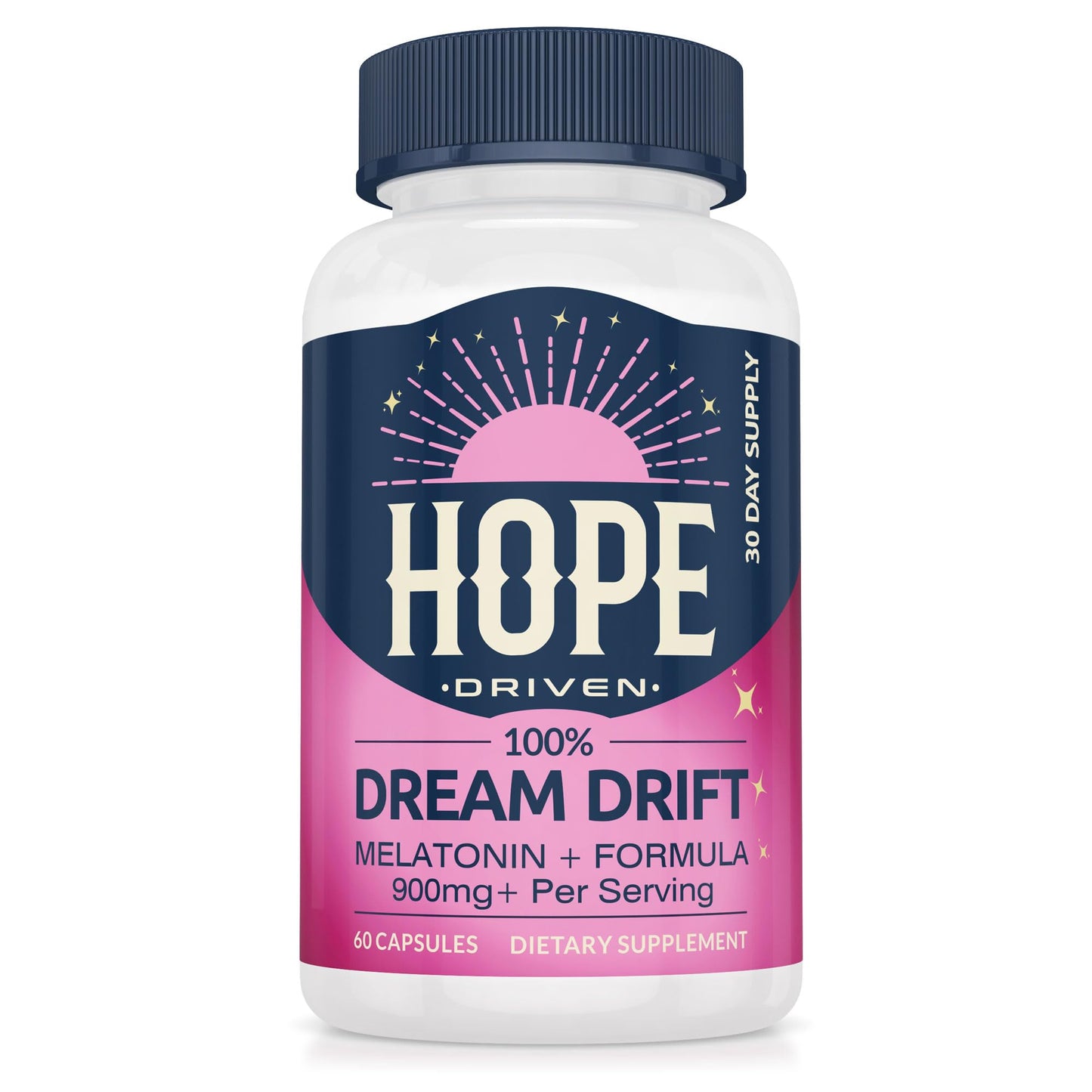 Hope Driven Dream Drift Melatonin+ Sleep Aid Capsules, 60 Count