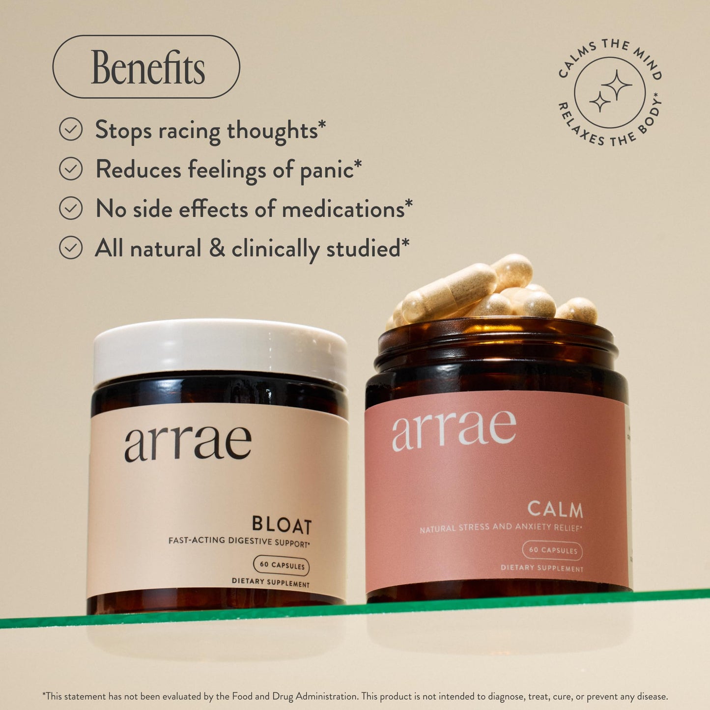 Arrae Calm Cortisol Manager Capsules 60 Count