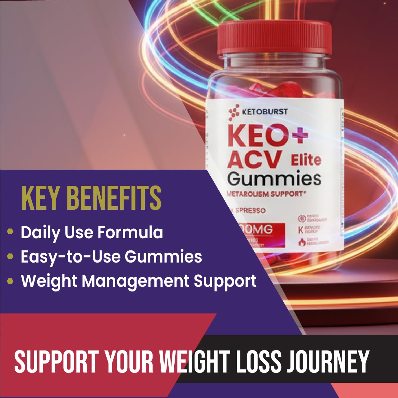 SPRESSO KetoBurst Gummies 60 Count