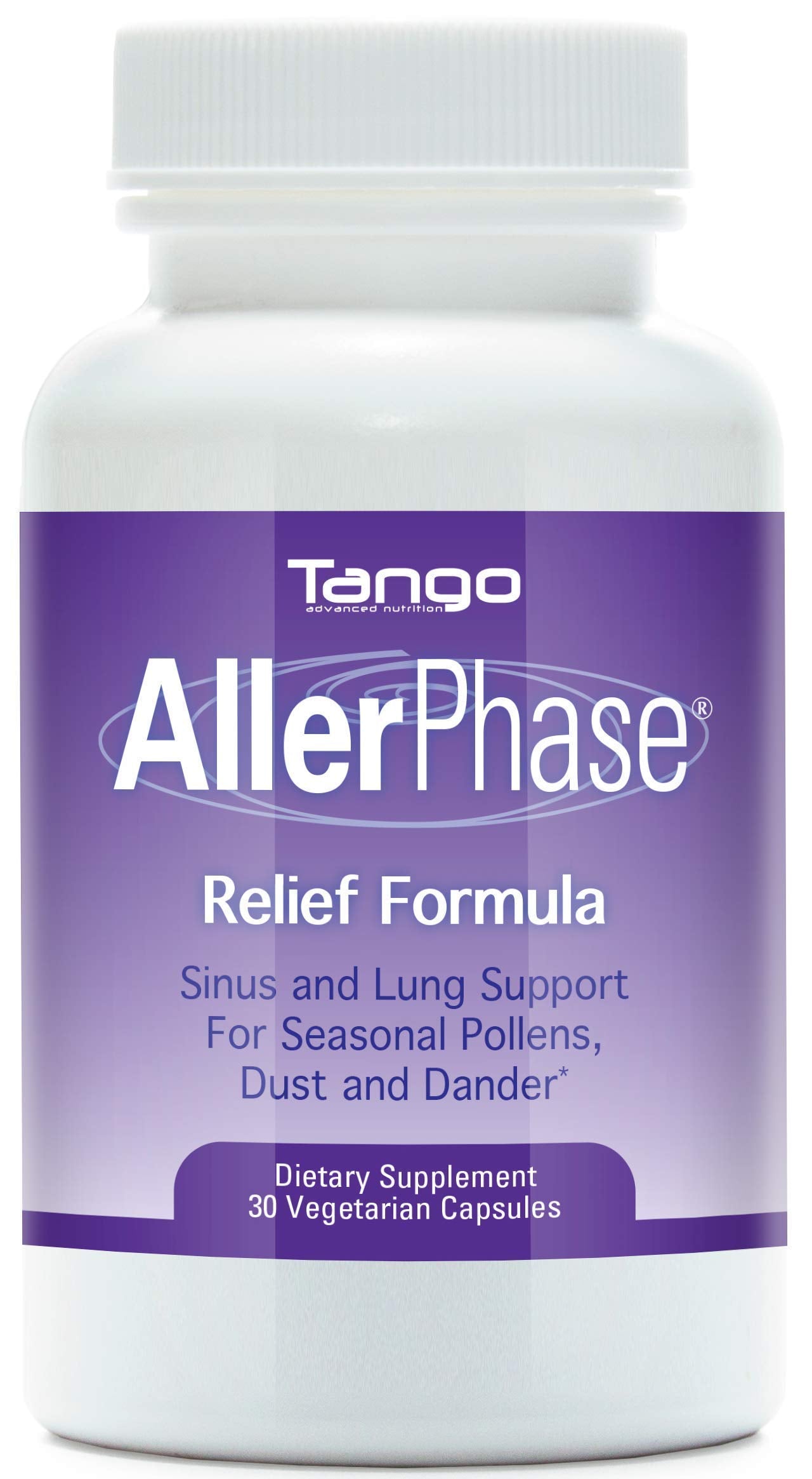 Tango AllerPhase Natural Herbal Sinus and Lung Relief Supplement Capsule, 30 Capsules