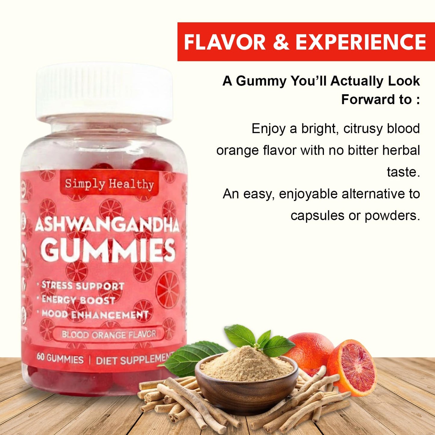 Simply Healthy Ashwagandha Gummies Gummy, 60 Gummies