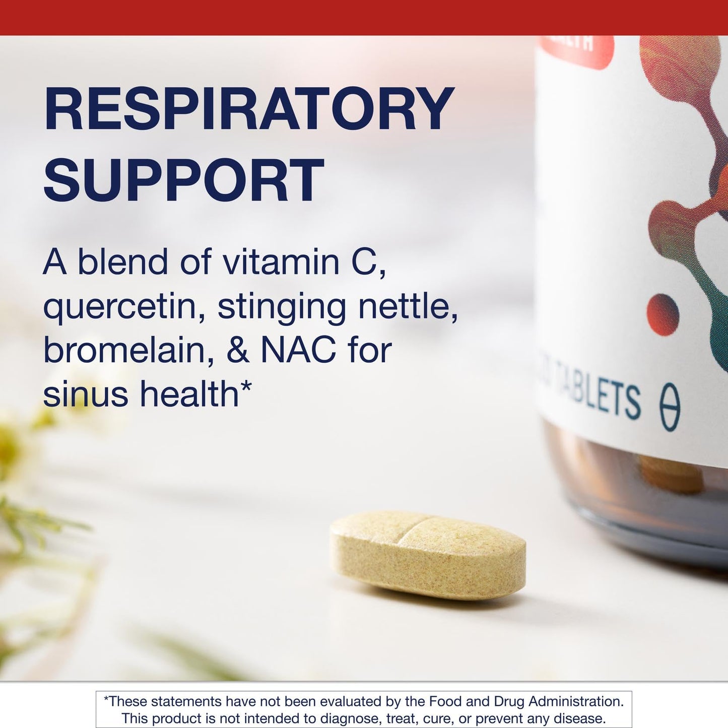 Metagenics Sinuplex - Respiratory & Immune Support with Vitamin C (150 mg), Quercetin, Stinging Nettle, N-Acetylcysteine & Bromelain, Non-GMO, Gluten-Free, 120 Tablets