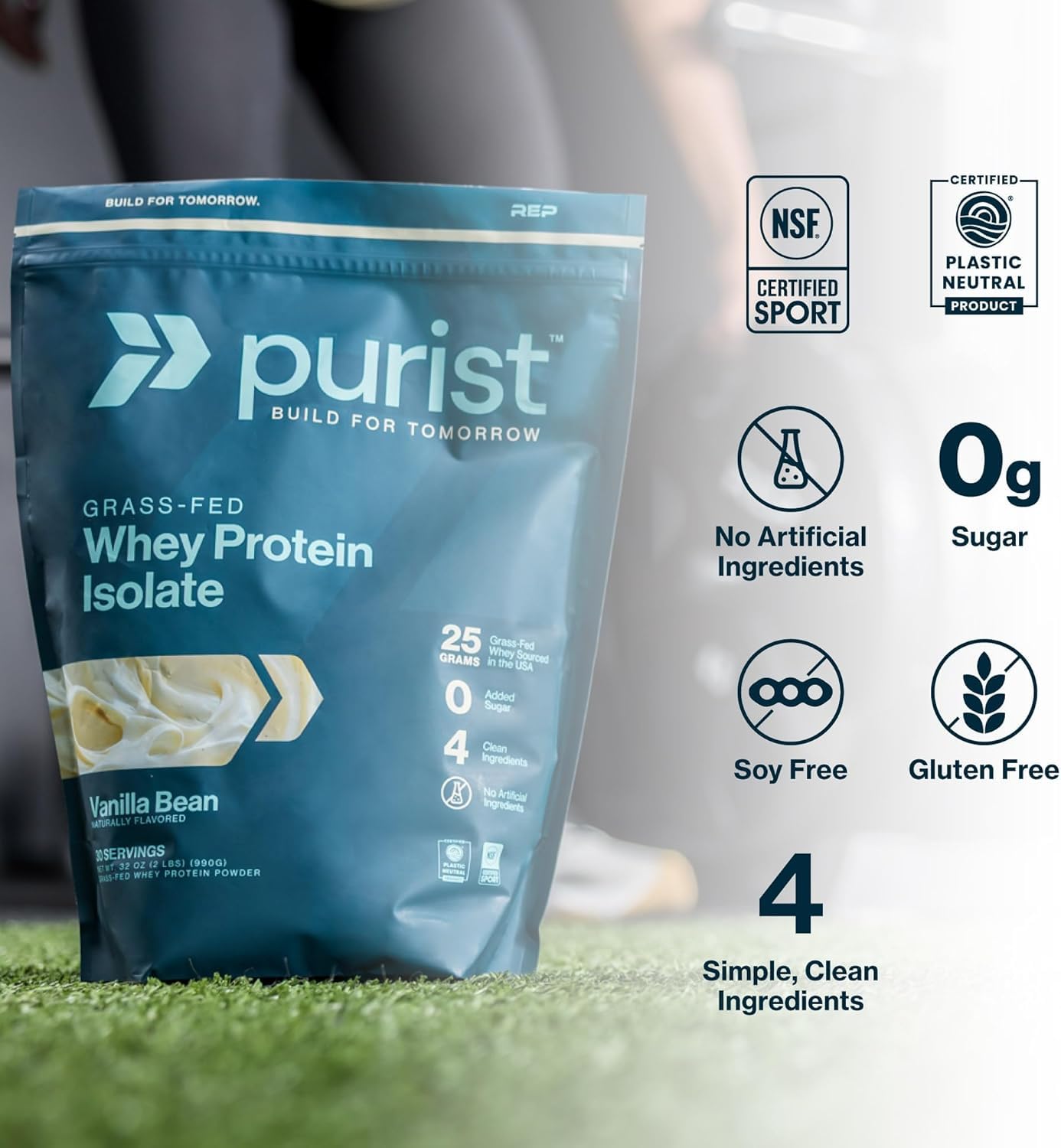 PURIST Whey Protein Isolate Vanilla Packets 15 Packets