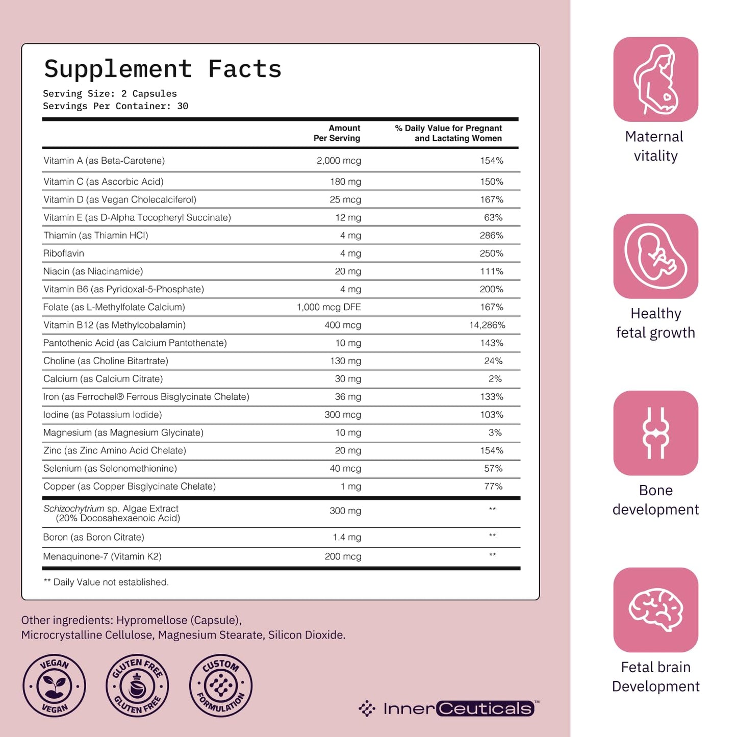 Innerceuticals Prenatal IQ700 Capsule, 1 Count