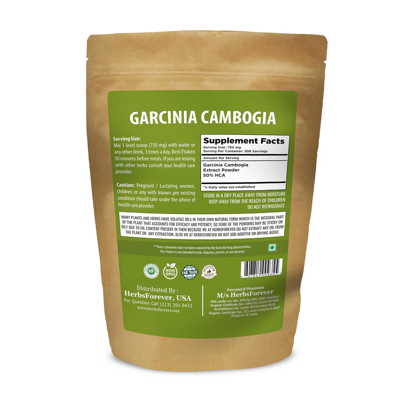 Herbsforever Garcinia Cambogia Powder 8.11 Ounces