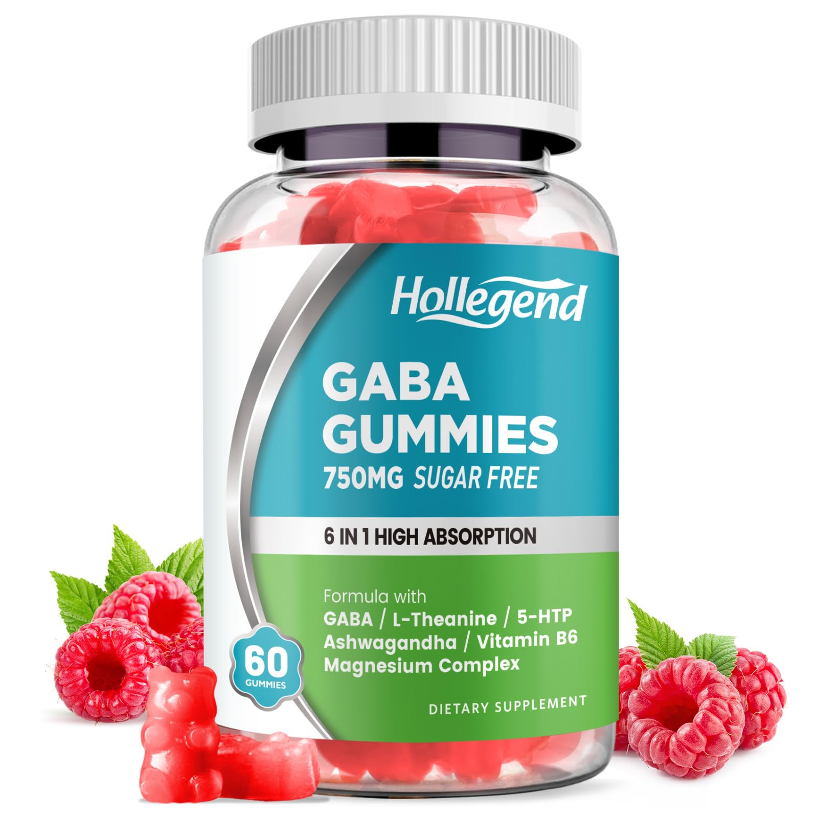 HOLLEGEND GABA Gummies, 60 Count