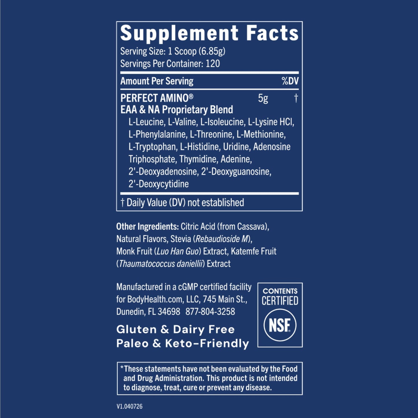 BodyHealth PerfectAmino Powder 29