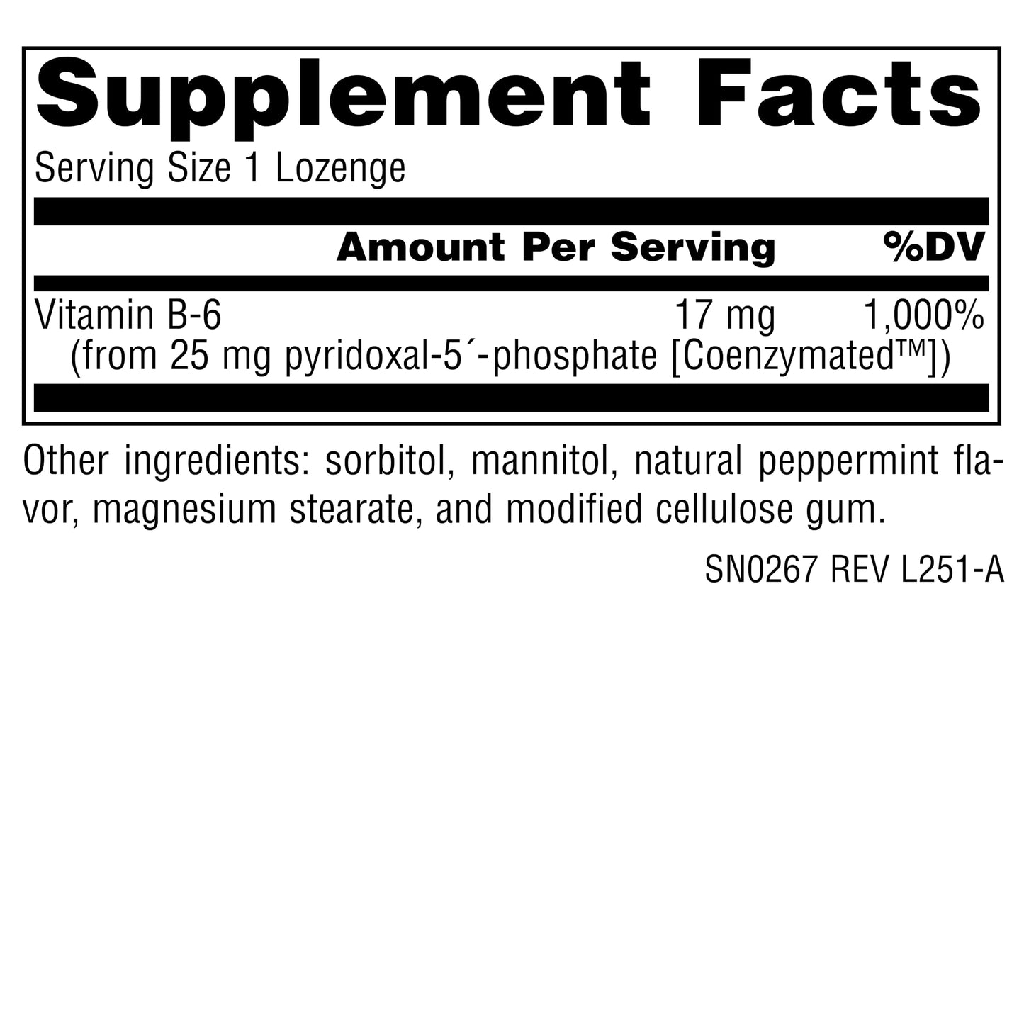 Source Naturals Coenzymated B-6, P-5 Pyridoxal-5 Phosphate Supports Amino Acid Metabolism, 25 mg, 120 Lozenges
