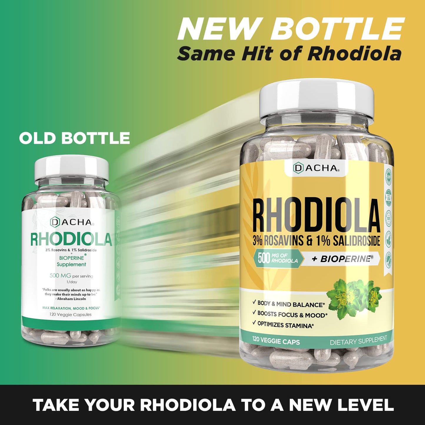 DACHA Rhodiola Rosea Capsule 500mg, 120 Count