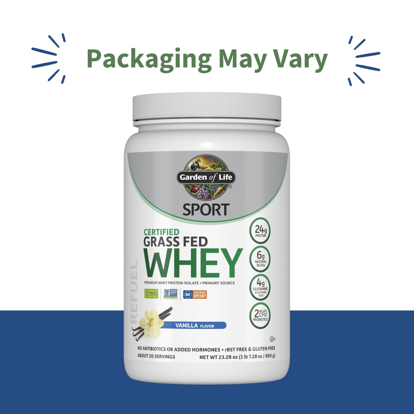 Garden of Life Sport Grass Fed Whey Protein Powder 20 Servings