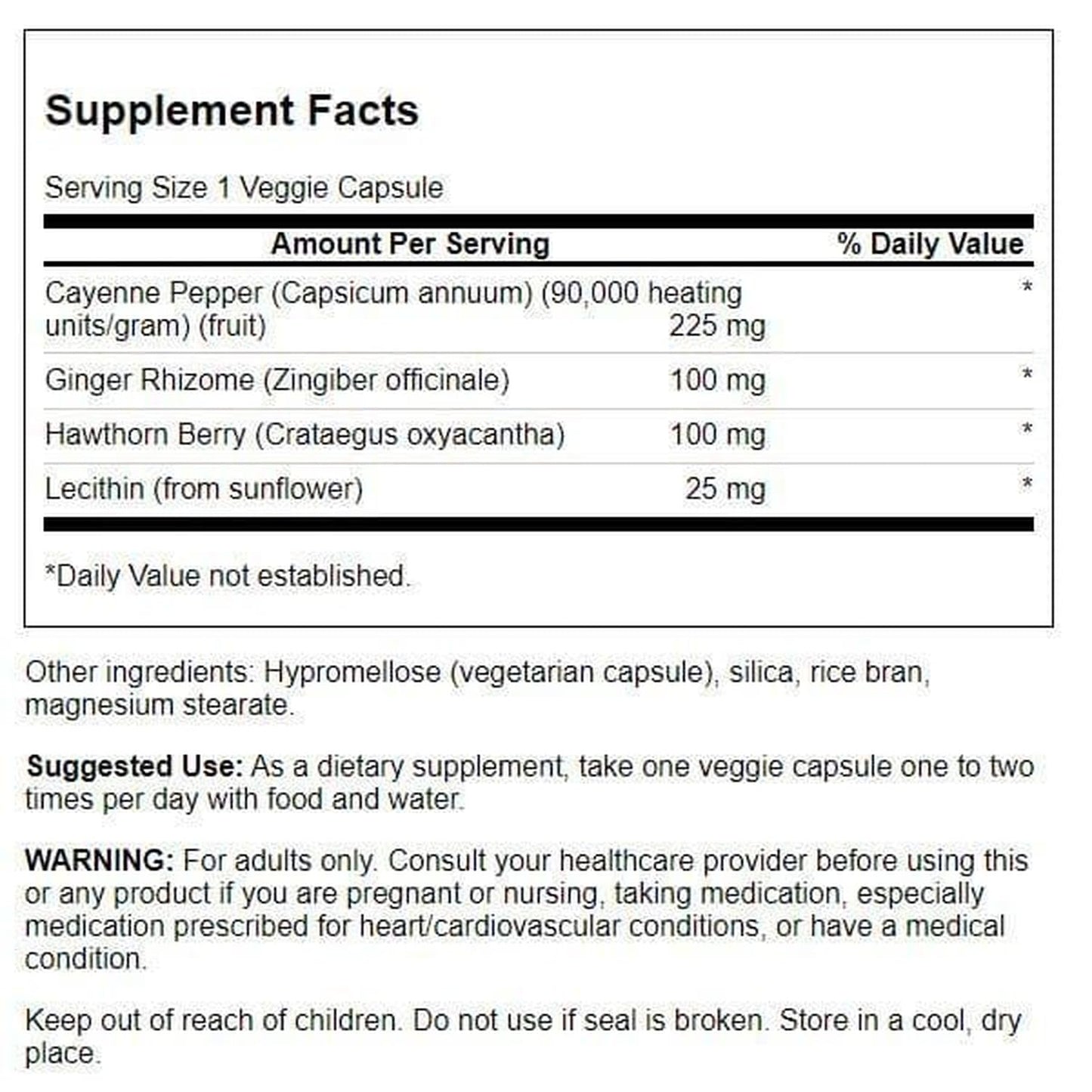Swanson Super Cayenne Capsules 250