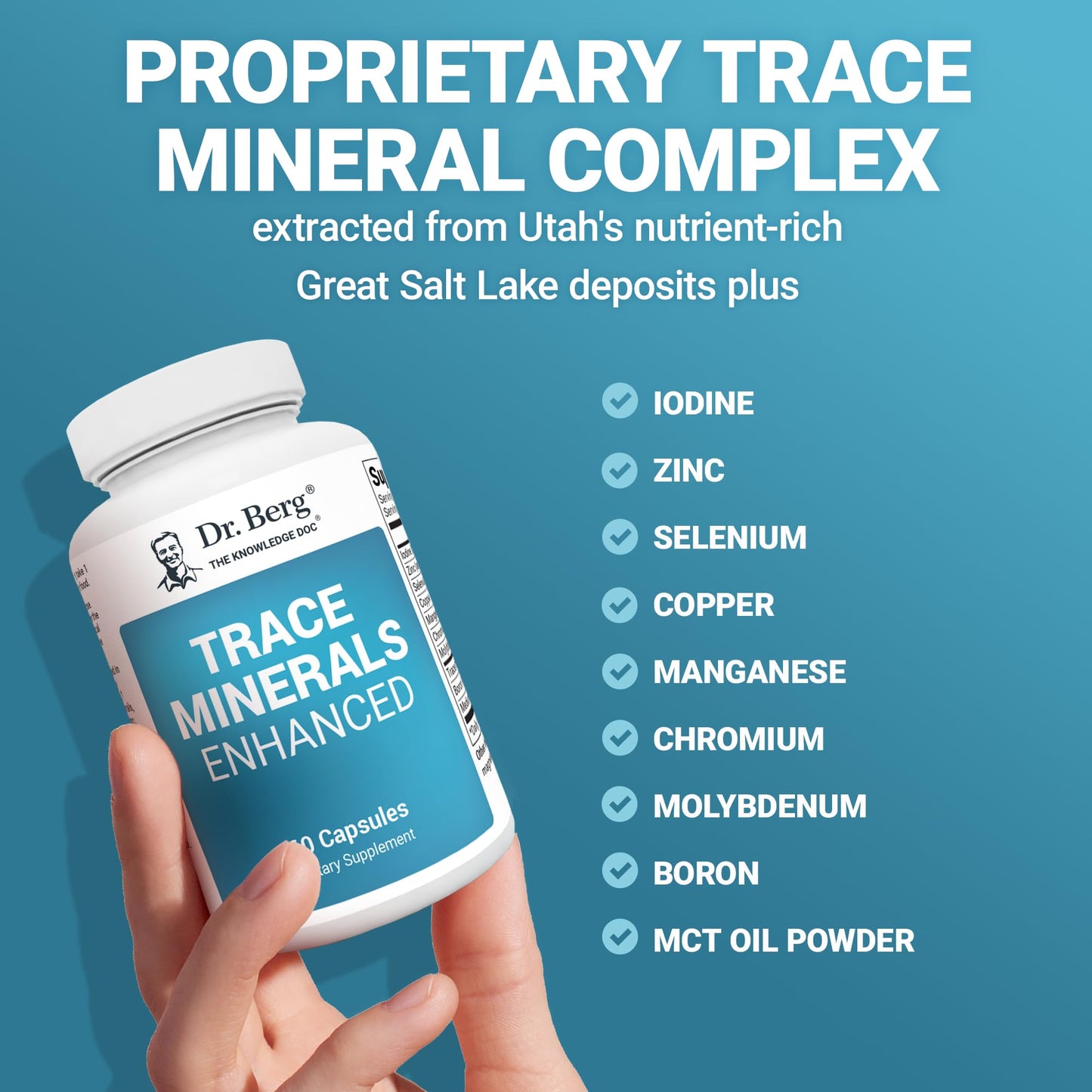 Dr. Berg Nutritionals Trace Minerals Enhanced Complex Capsules, 60 Count