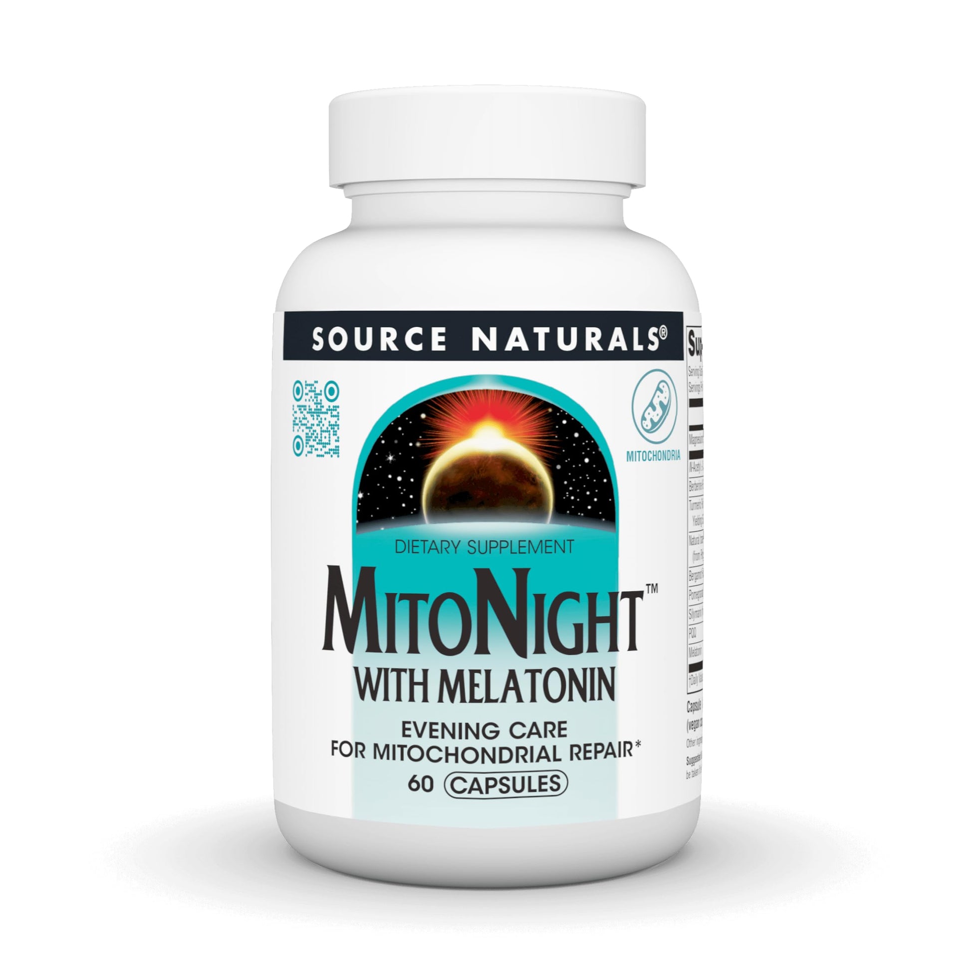 Source Naturals MitoNight with Melatonin Mitochondrial Repair Capsules 60 Count