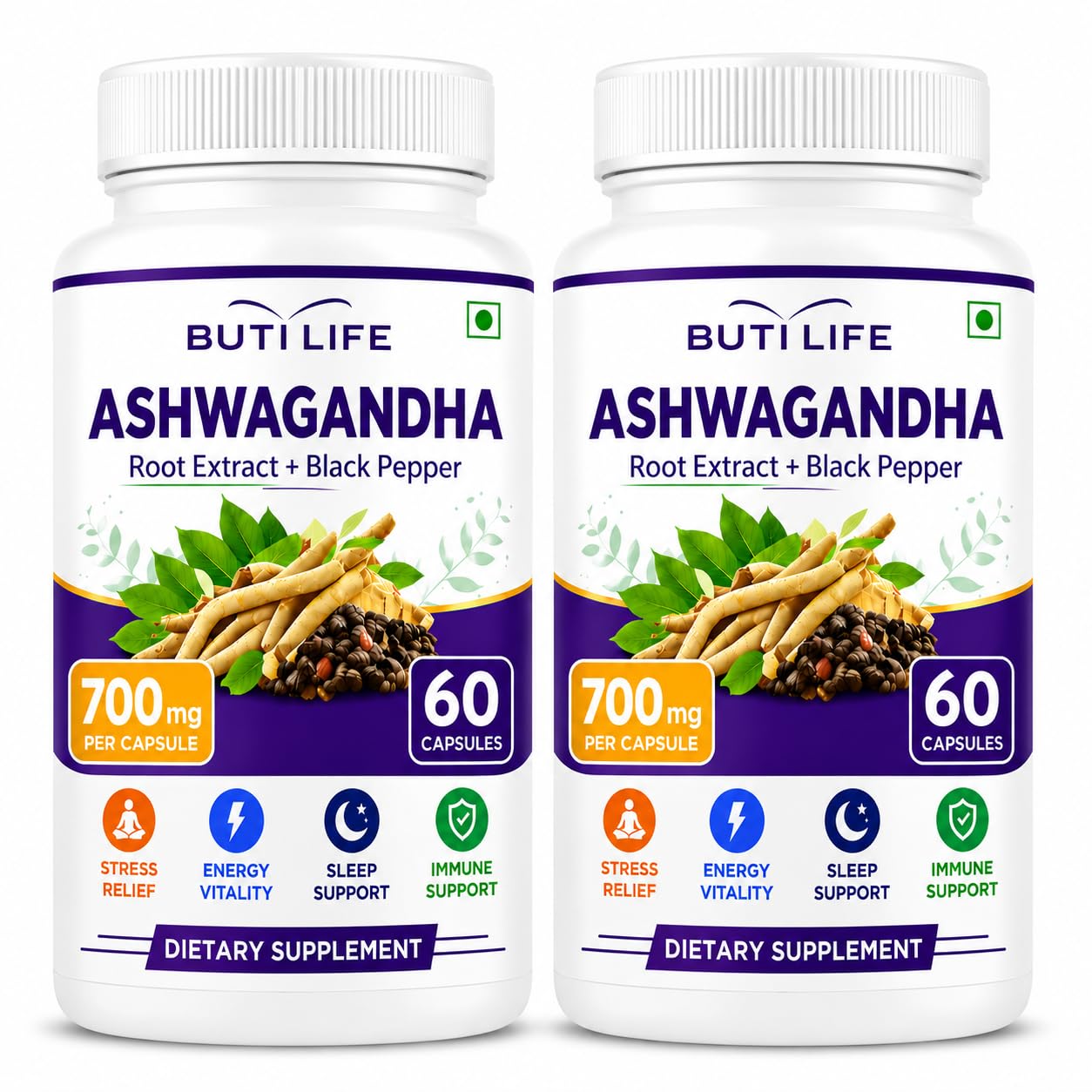 BUTI LIFE Ashwagandha 700mg Capsules 120 Count