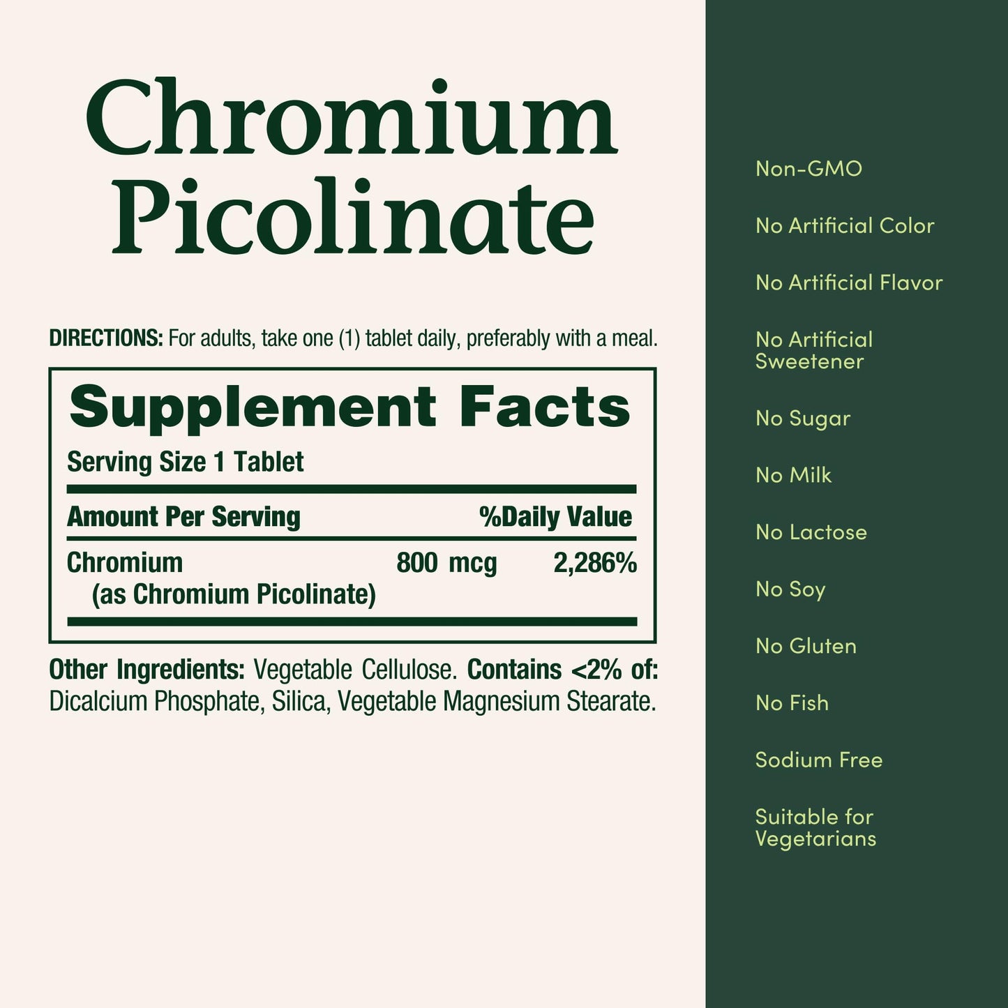 Nature's Bounty Chromium Picolinate 50 Tablets