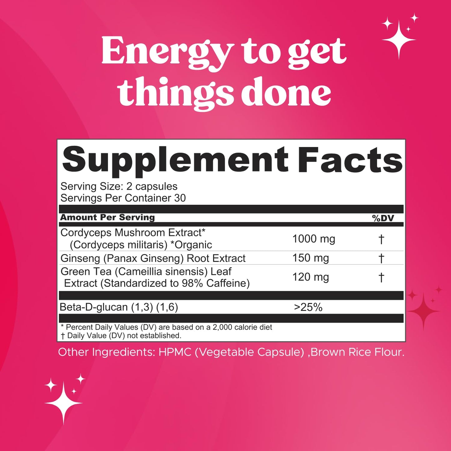 Fungiments Super Bouncy Cordyceps Mushroom Supplement for Women 60 Capsules