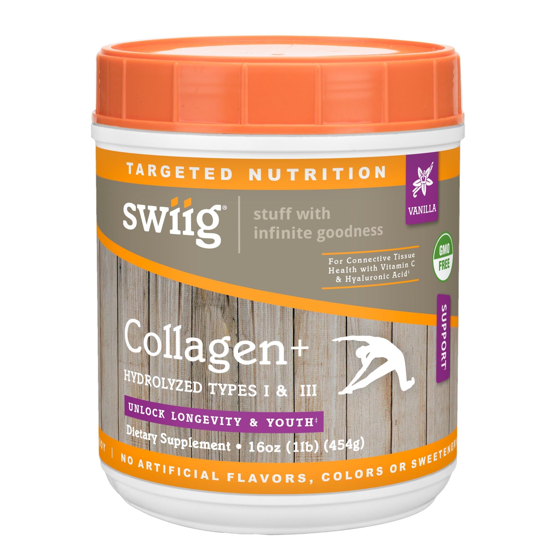 swiig Vanilla Collagen+ Protein Powder 16