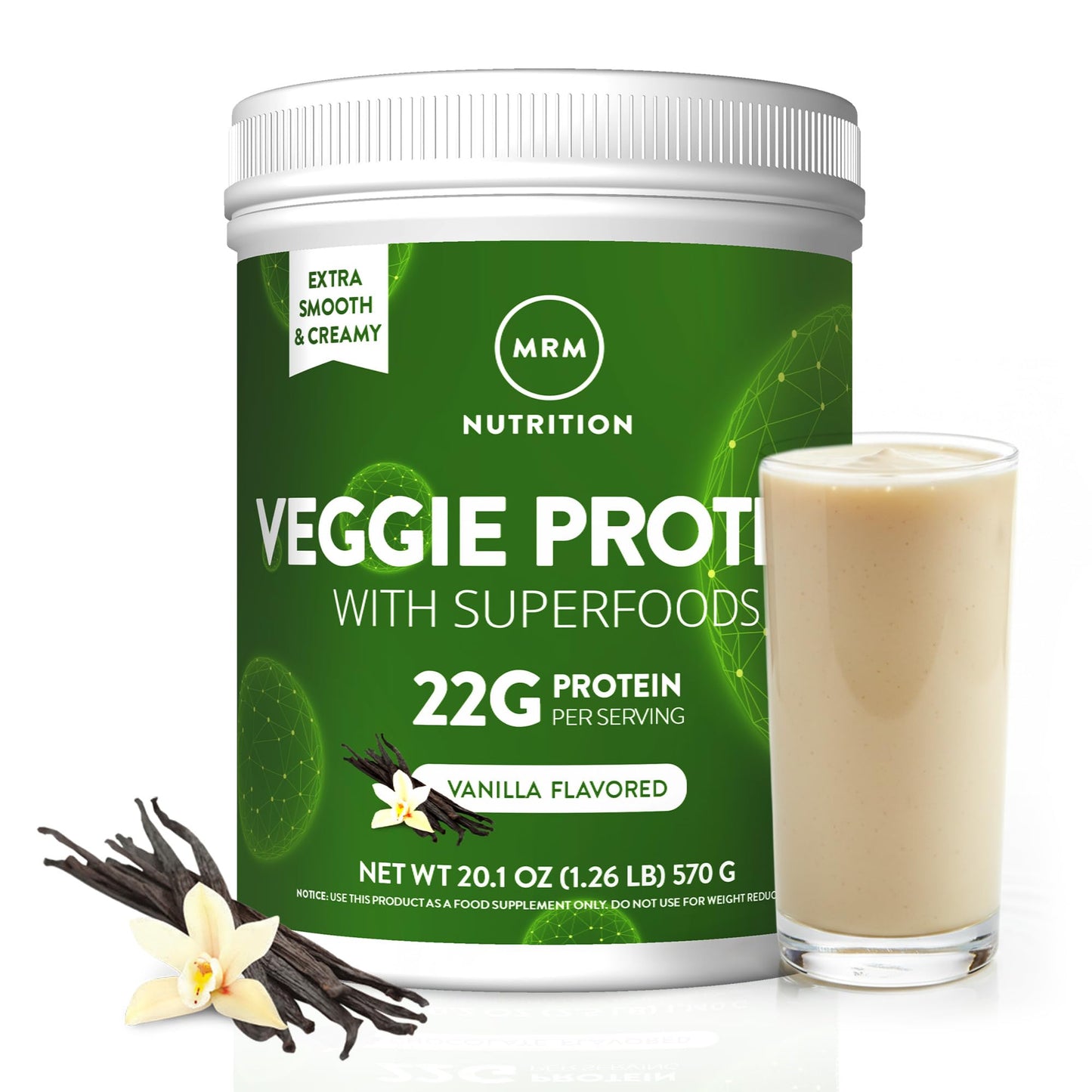MRM Veggie Protein with Superfoods Protein Powder 20.1 oz