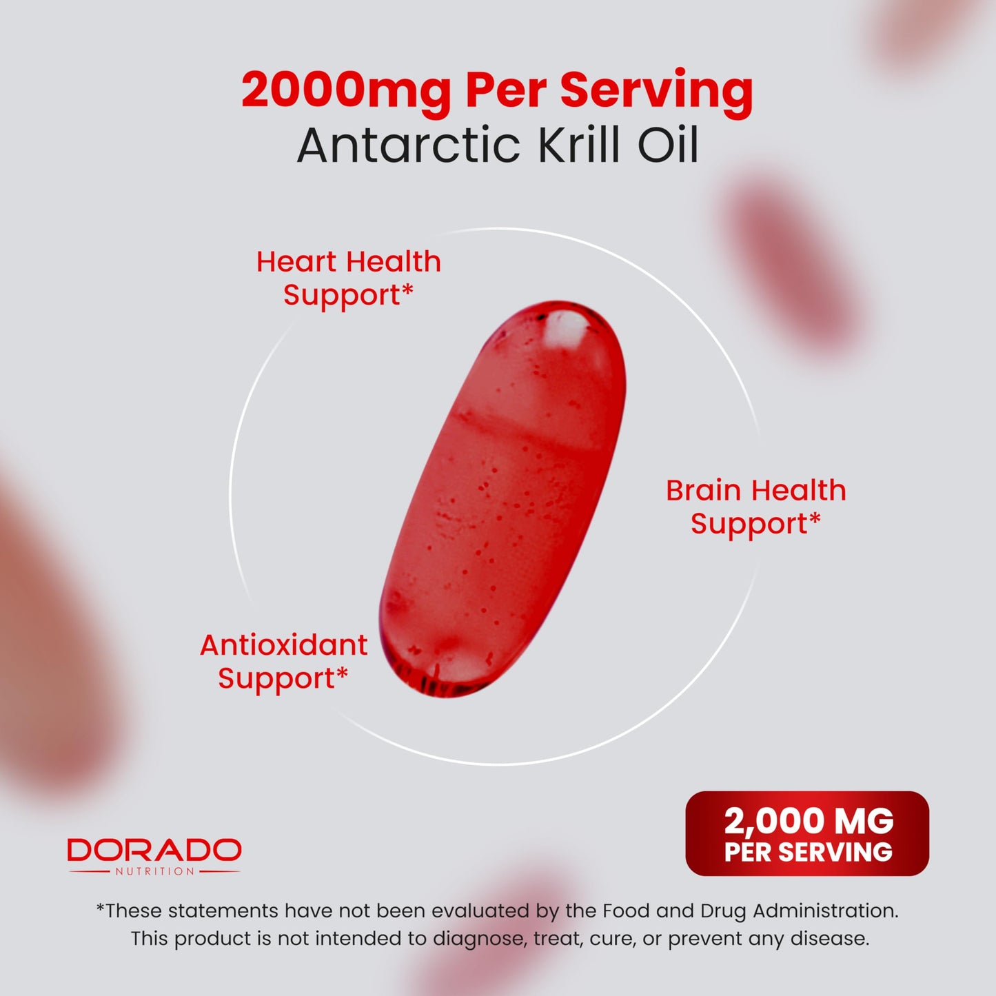 Dorado Nutrition Antarctic Krill Oil Softgels, 60 Count