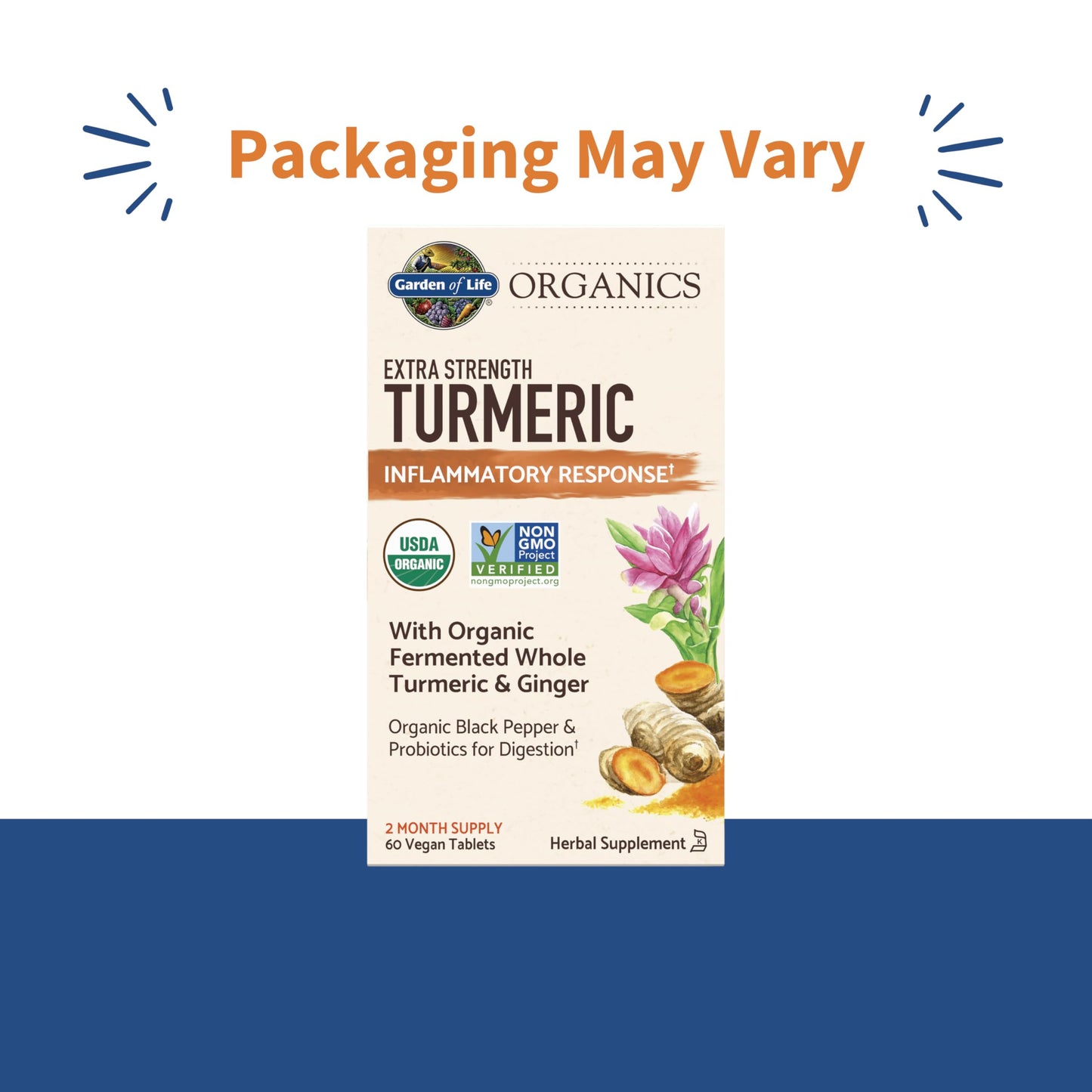 Garden of Life Organics Extra Strength Turmeric Inflammatory Response, 60 Tablets