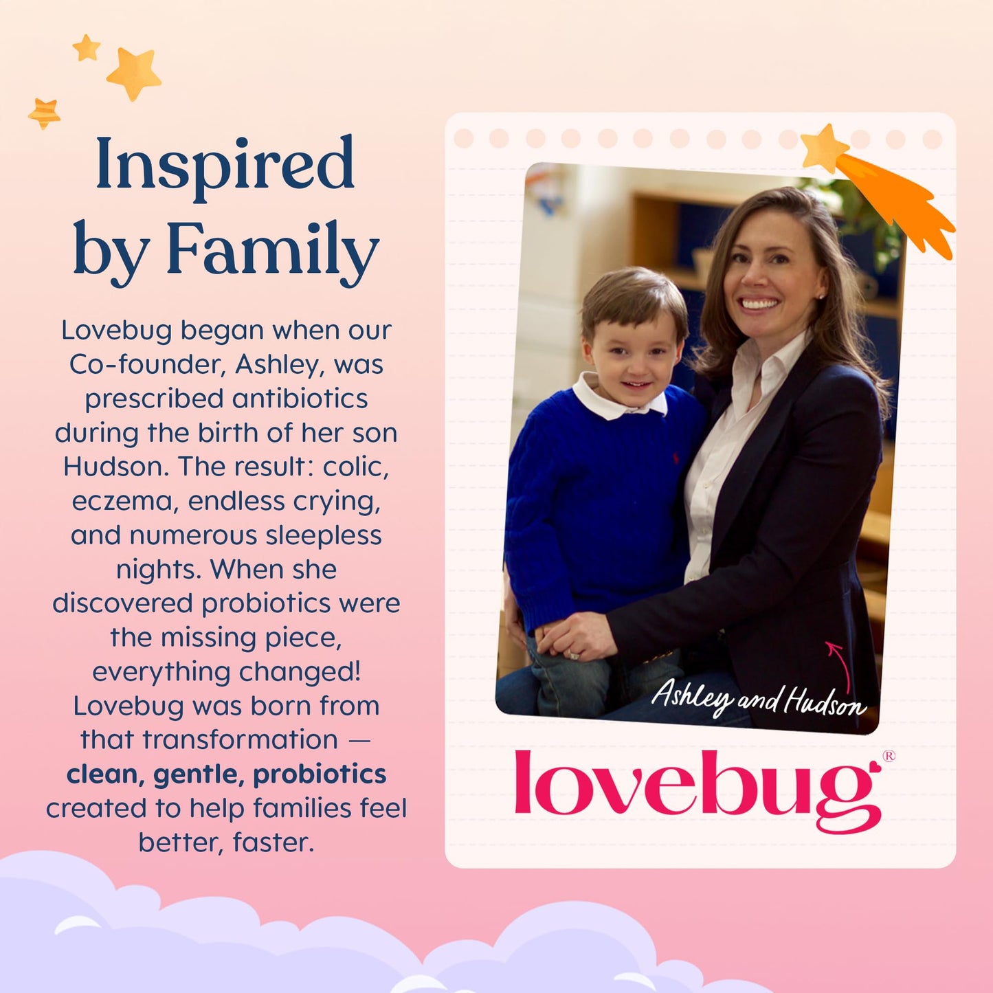 LOVEBUG Kids Probiotic Gummies 30 Count, Organic Chewable Probiotics for Kids Aged 4+, Strawberry