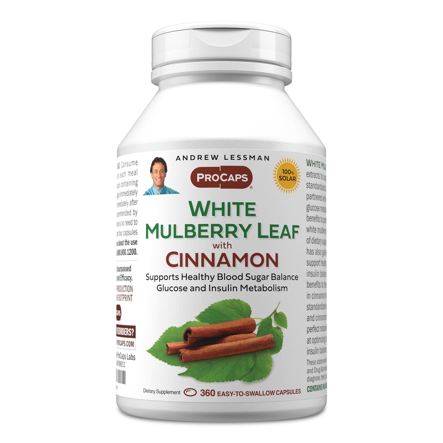 Andrew Lessman White Mulberry Leaf with Cinnamon 360 Capsules