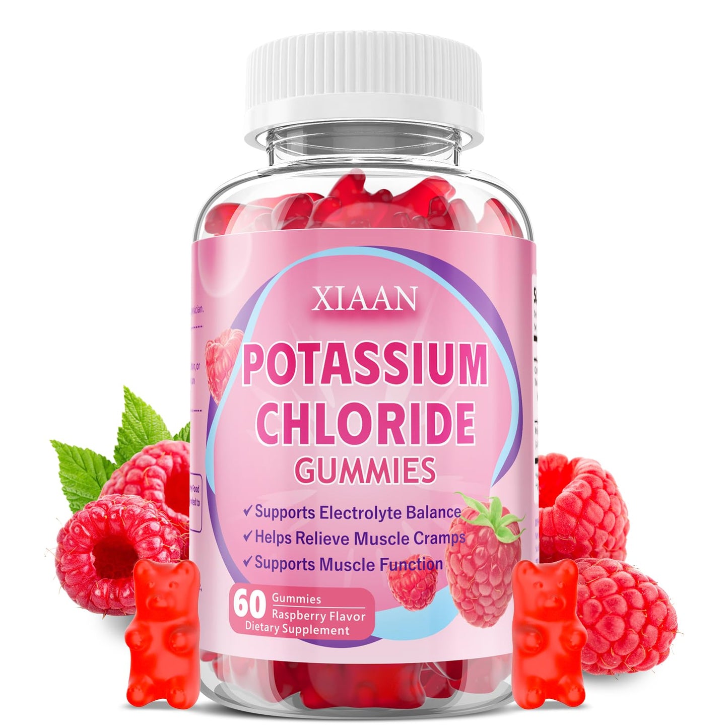 XIAAN Potassium Gummies for Women & Men Gummy 60 Count