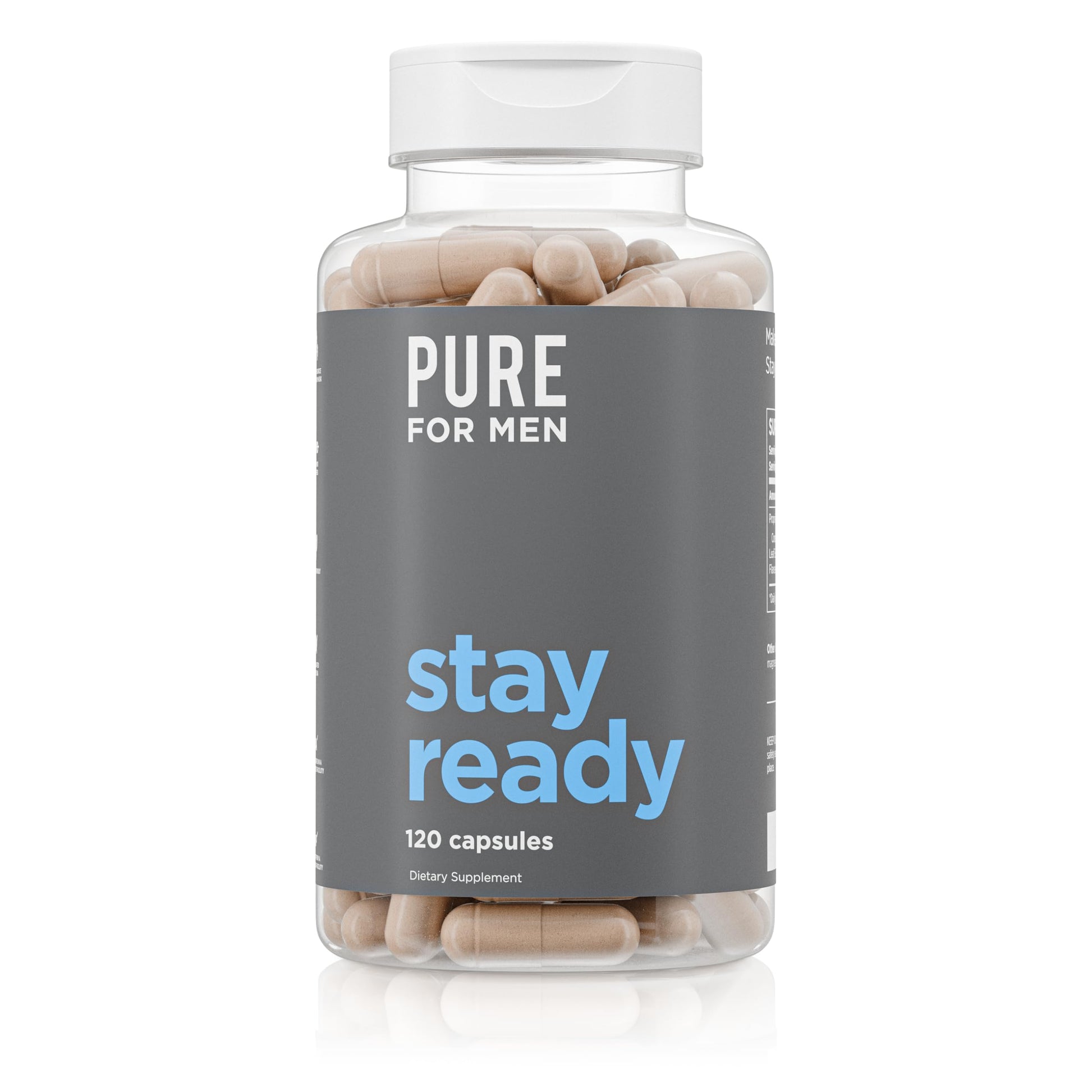 Pure for Men Stay Ready Fiber Supplement Capsules 120