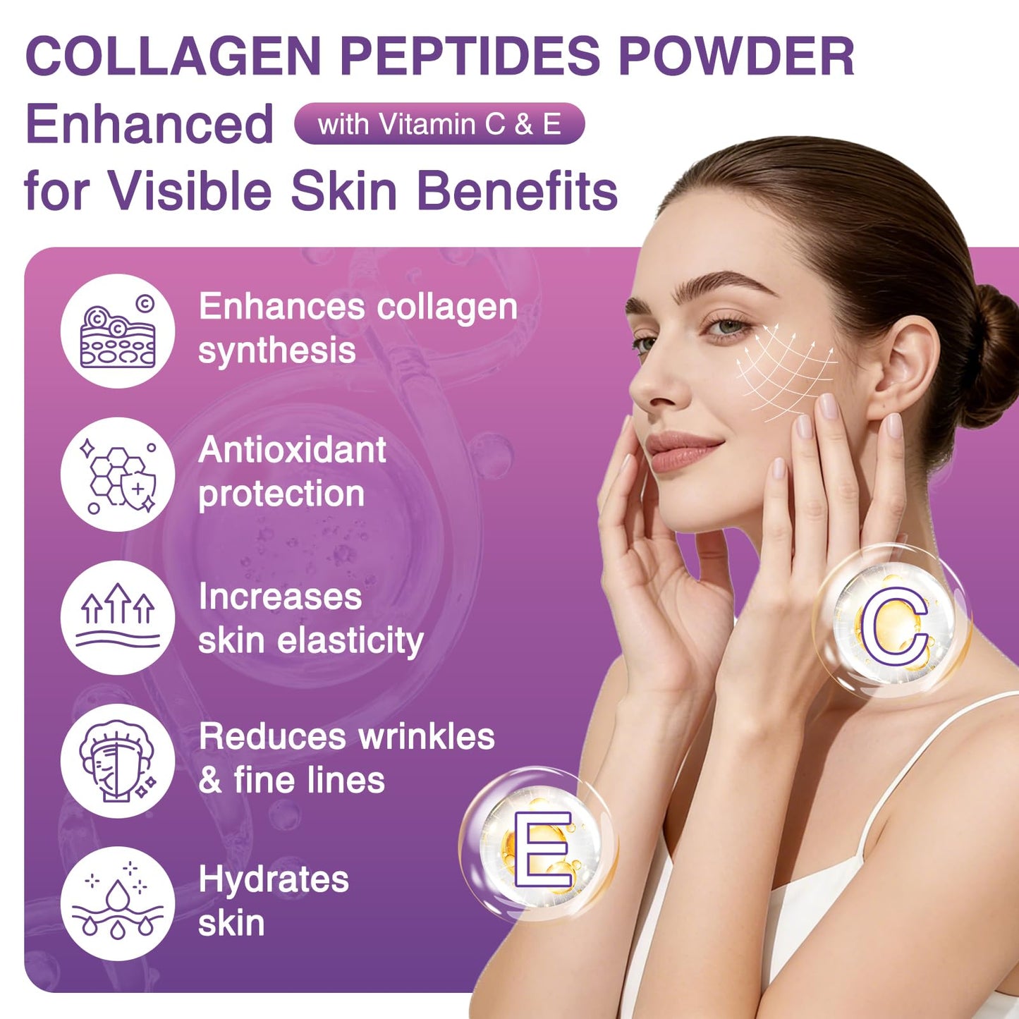 ZEBORA Multi Collagen Peptides for Women Unflavored Powder 12.35 Ounce