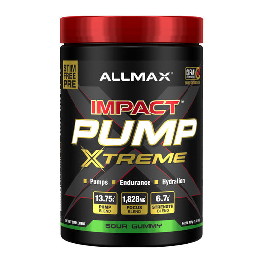 ALLMAX Impact Pump Xtreme Sour Gummy Powder 1.02 oz