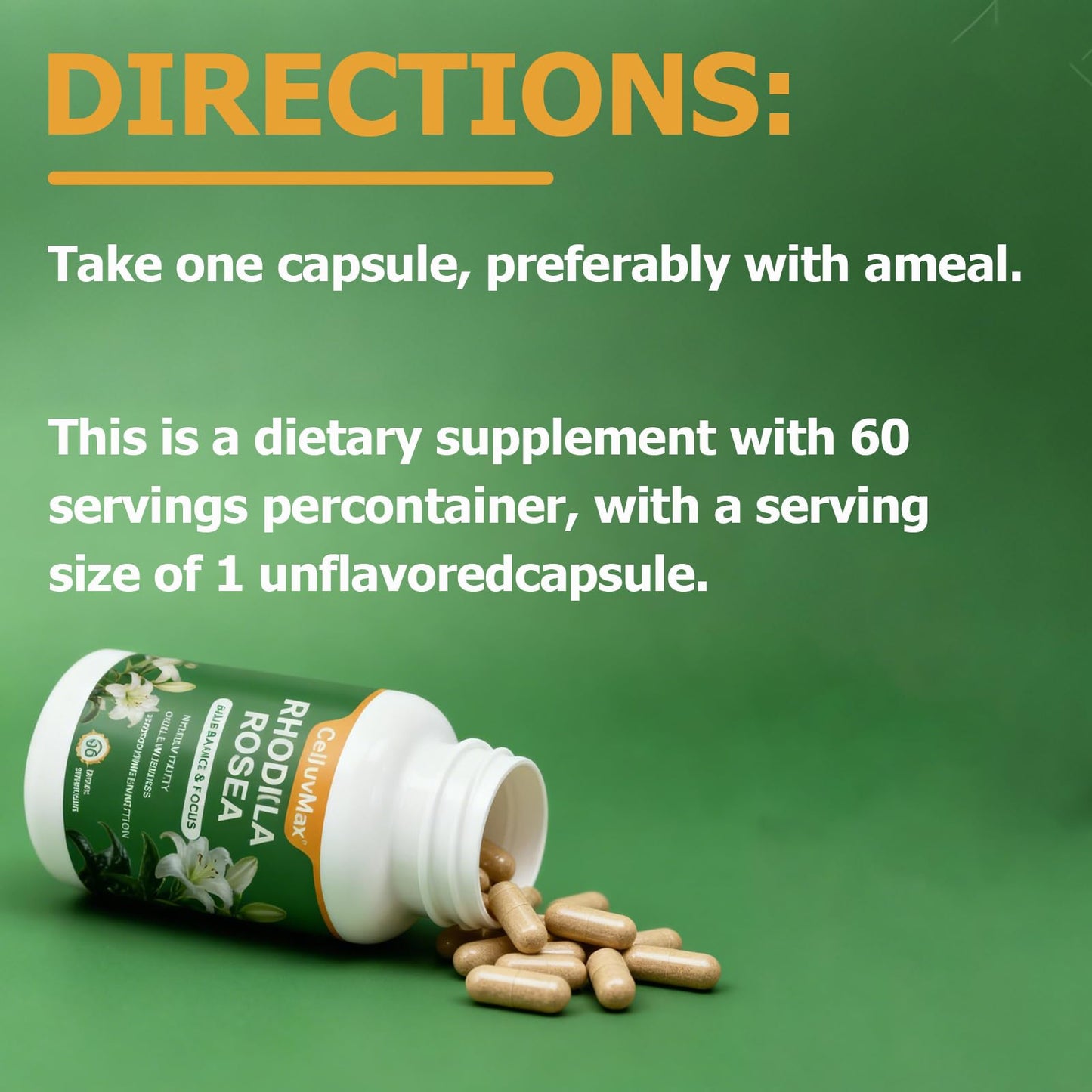 PBZPBZ Rhodiola Rosea 500mg Capsules, 1 Count
