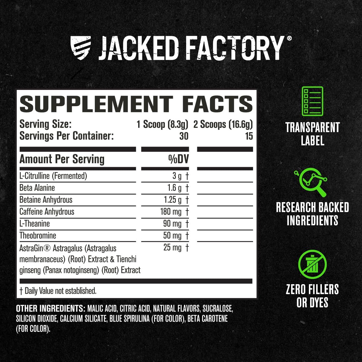 Jacked Factory NITROSURGE Pre Workout Supplement Powder 30 Servings