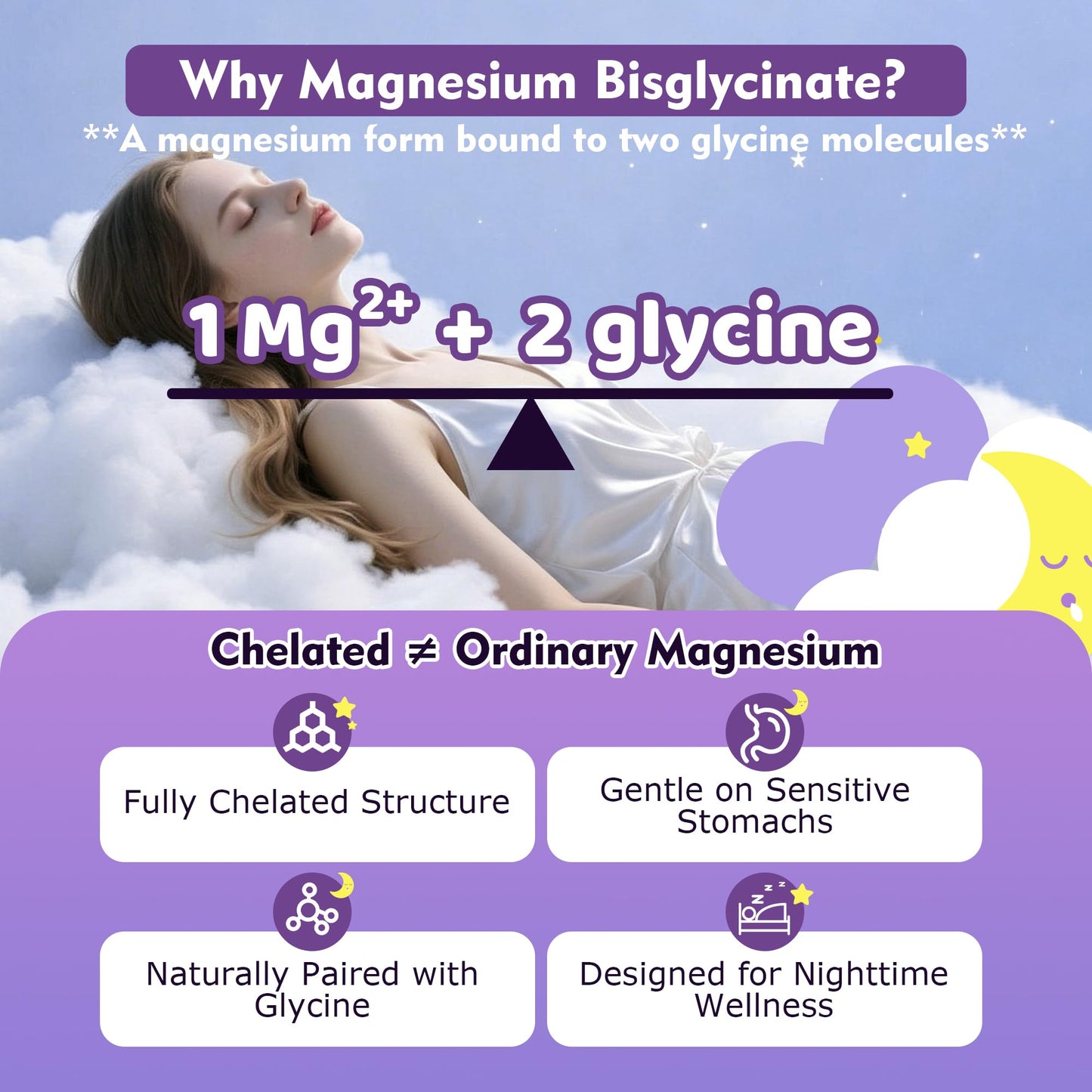 Well&Whole Magnesium Bisglycinate with Apigenin, Stomach Friendly, 60 Gummies