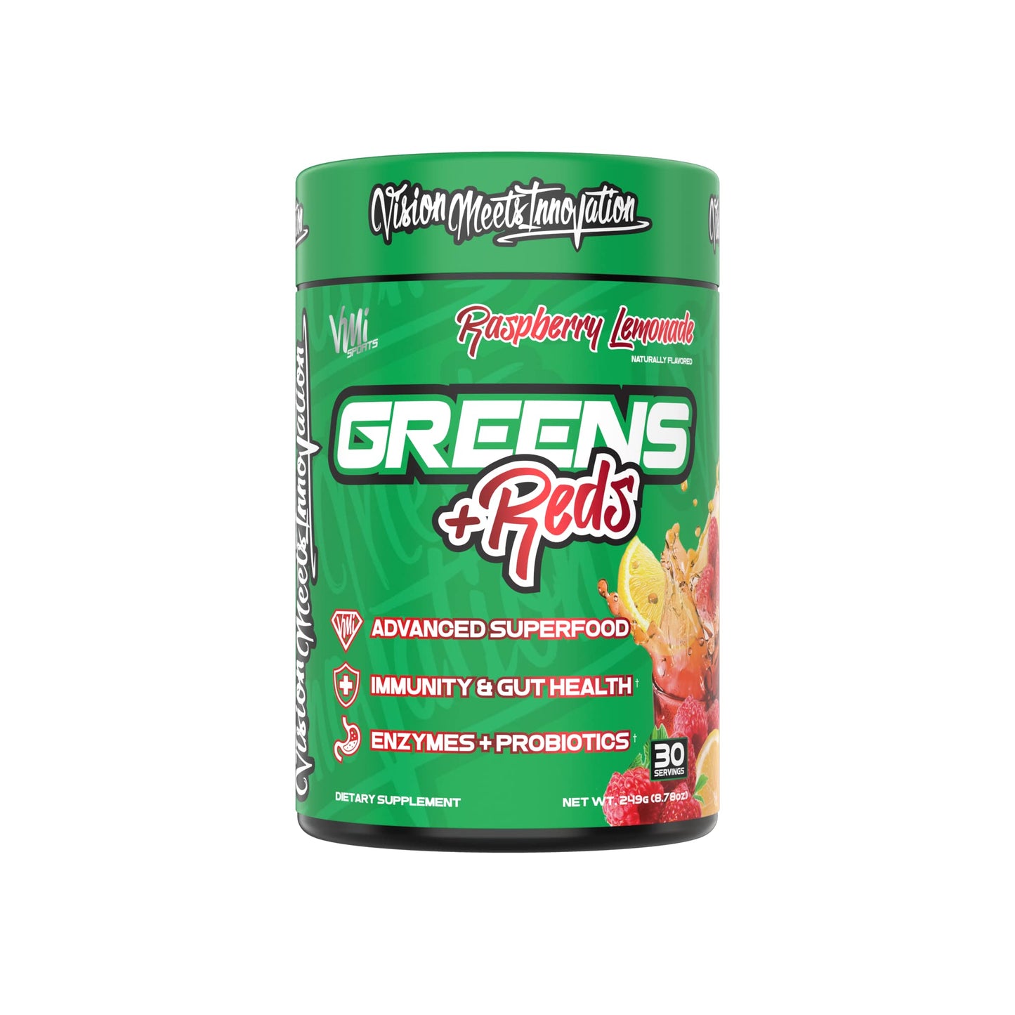 VMI Sports Greens + Reds Advanced Superfood Immunity and Gut Health Powder 8.68 Ounce