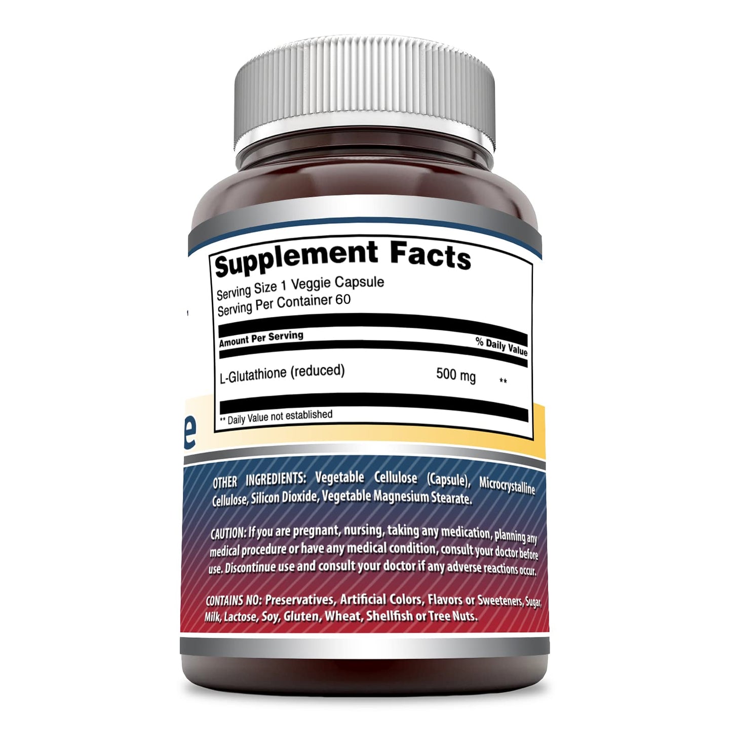 Amazing Nutrition Reduced L-Glutathione Supplement Capsule 60 Count