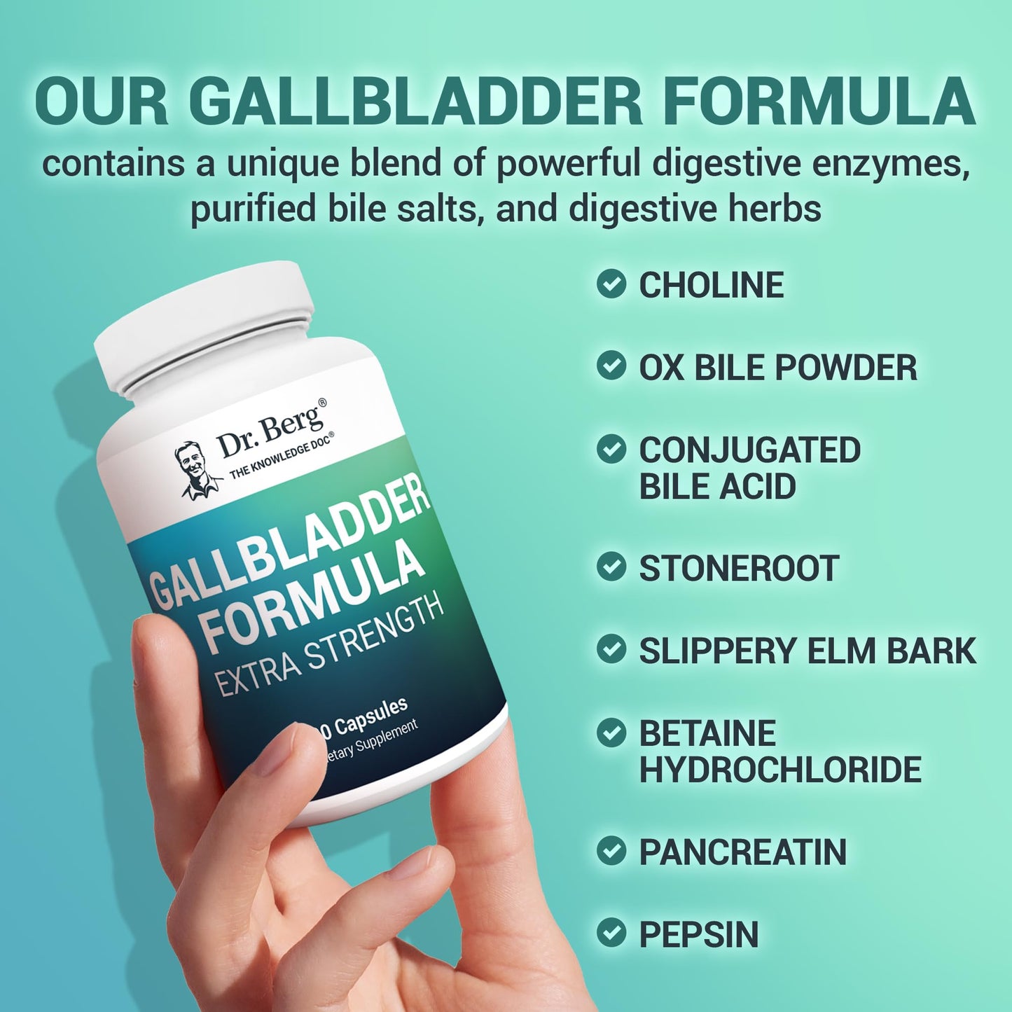 Dr. Berg Nutritionals Gallbladder Formula Extra Strength Capsules, 90 Count