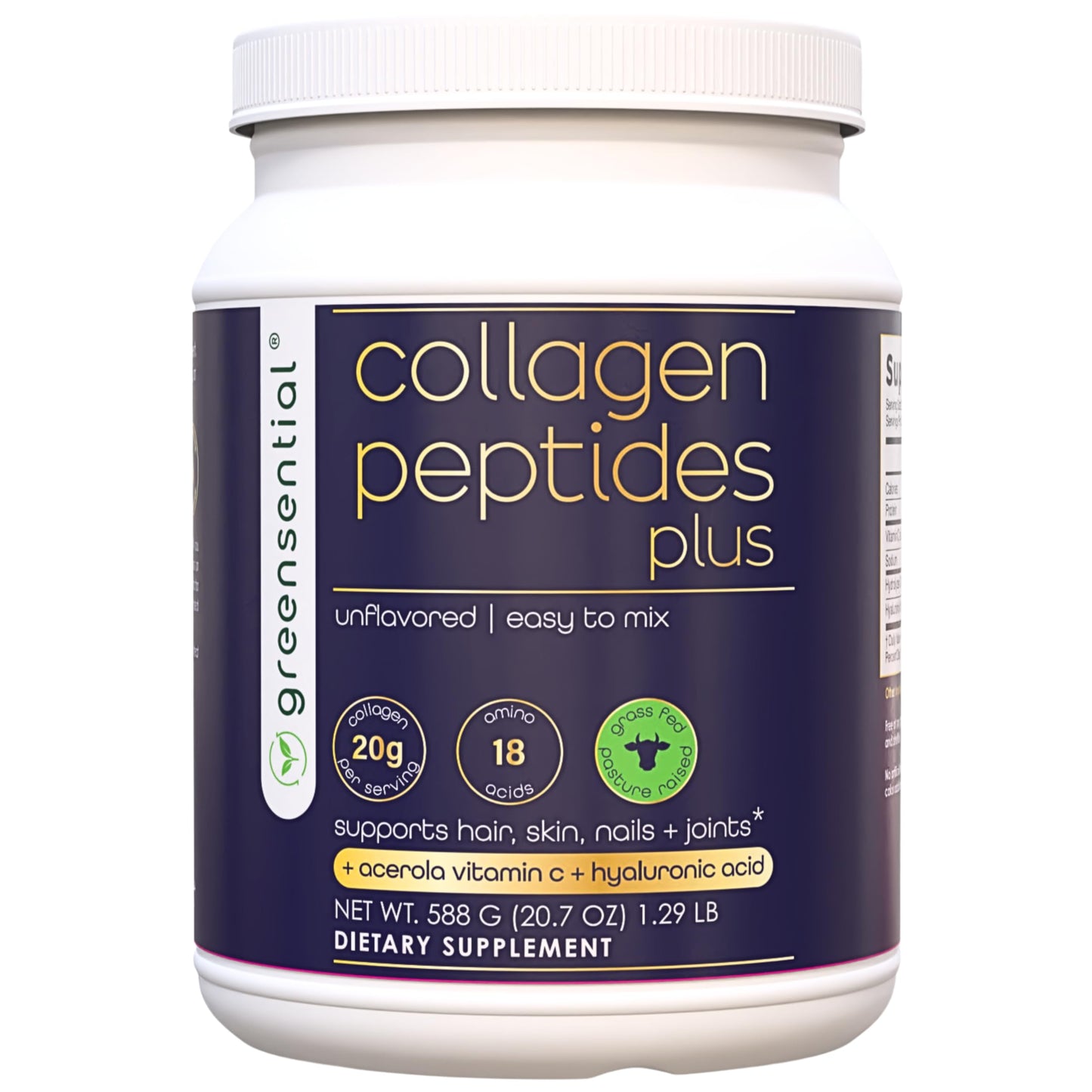 Greensential Collagen Peptides Plus Powder 20.7 oz