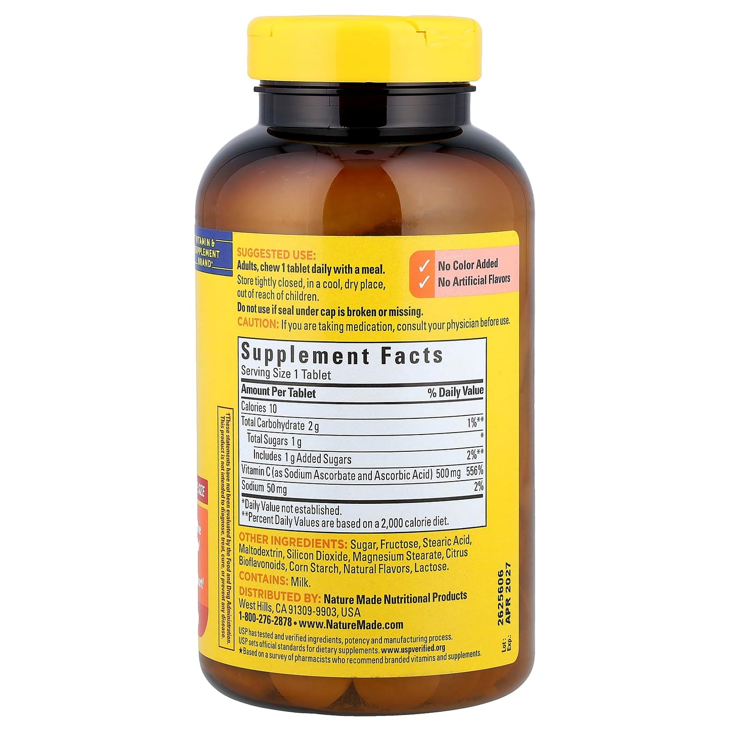 Nature Made Chewable Vitamin C 500 mg Tablets, 450 Count