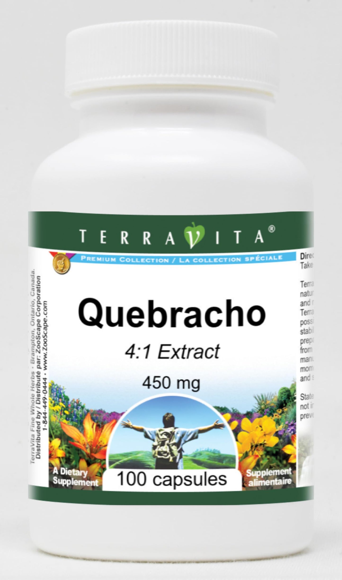 Terravita Quebracho 4:1-450 mg Capsules 100 Count