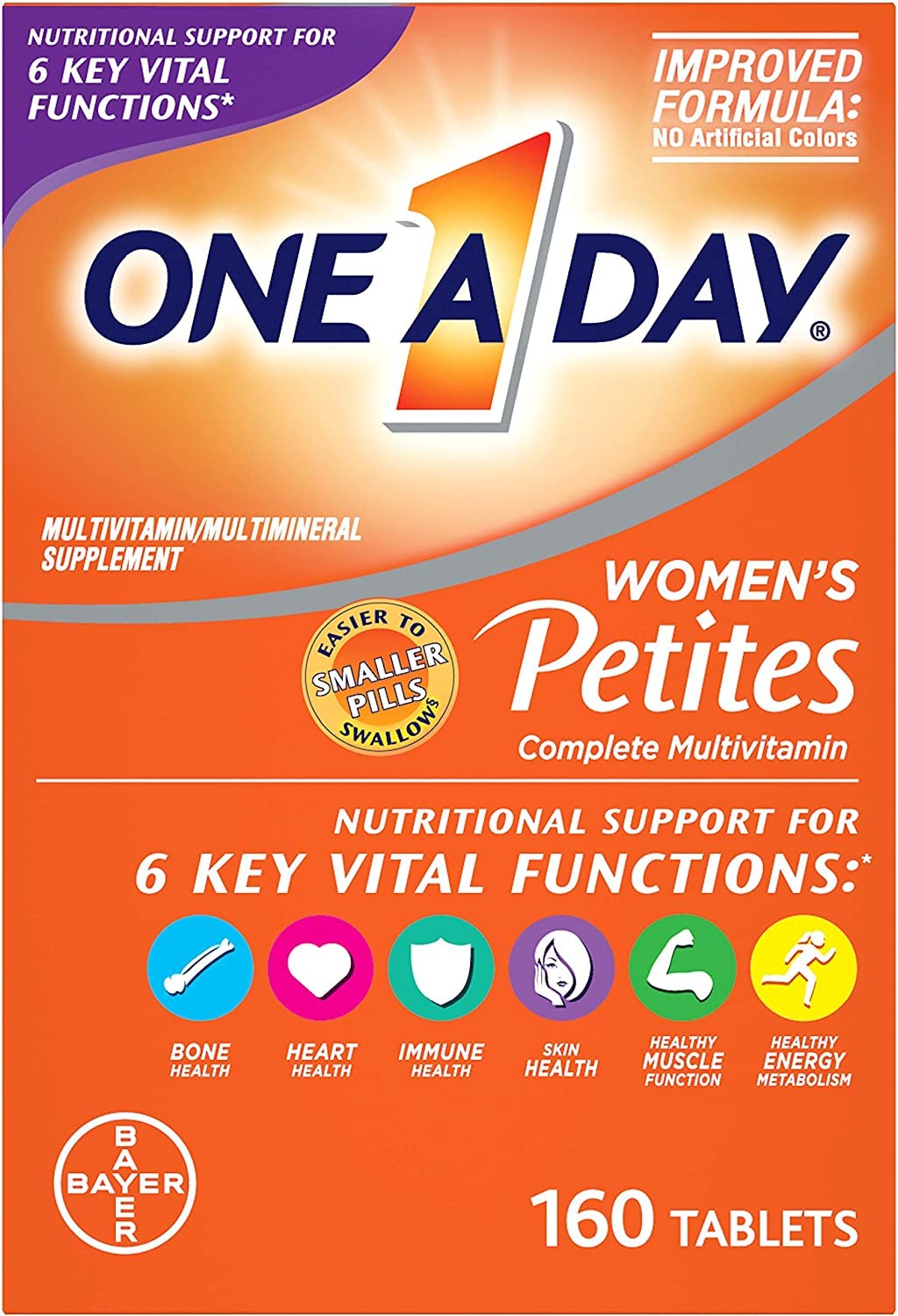 ONE A DAY Women’s Petites Multivitamin Tablets, 160 Tablets